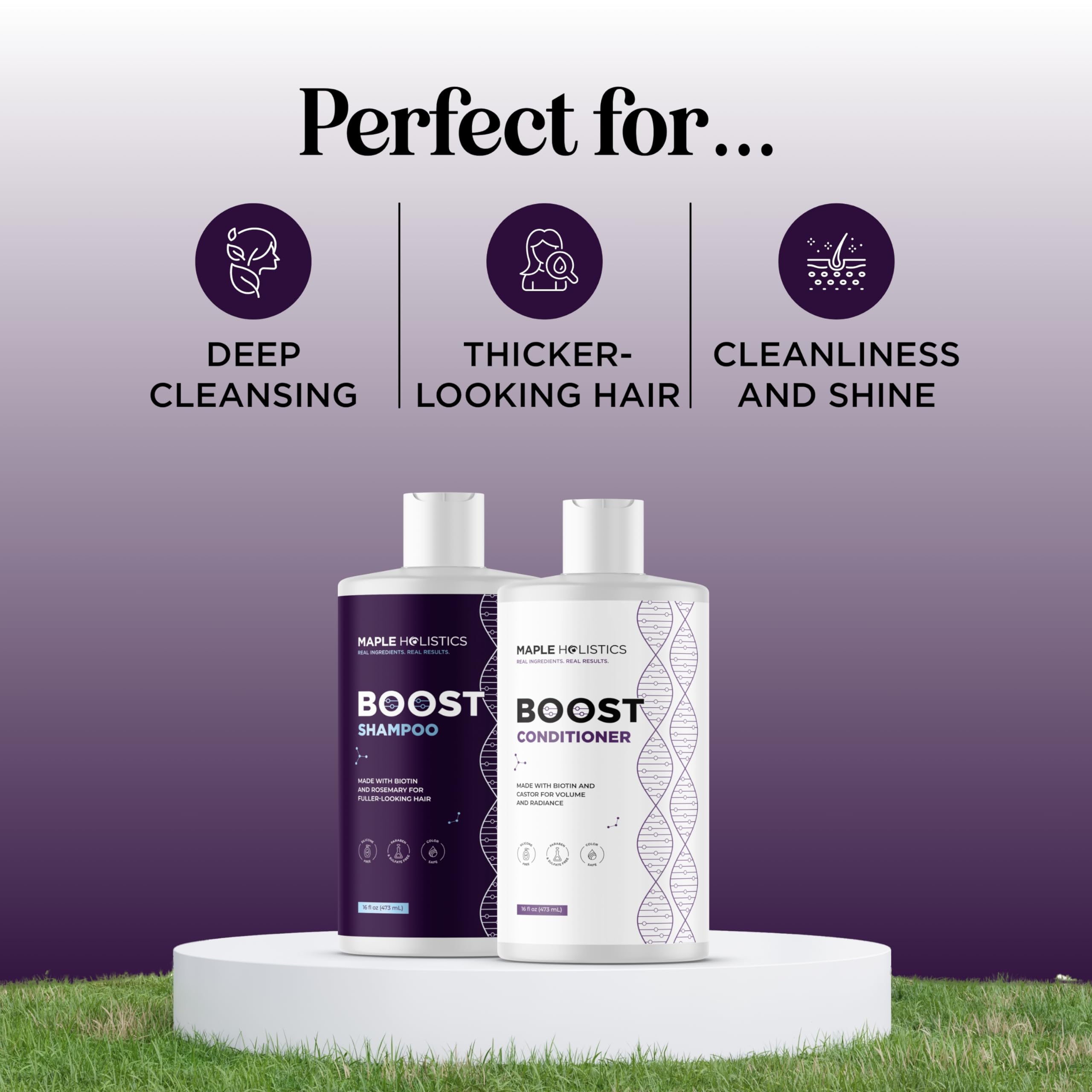 Foto 2 | Set De Champú Y Acondicionador Maple Holistics Advanced Biotin - Venta Internacional.