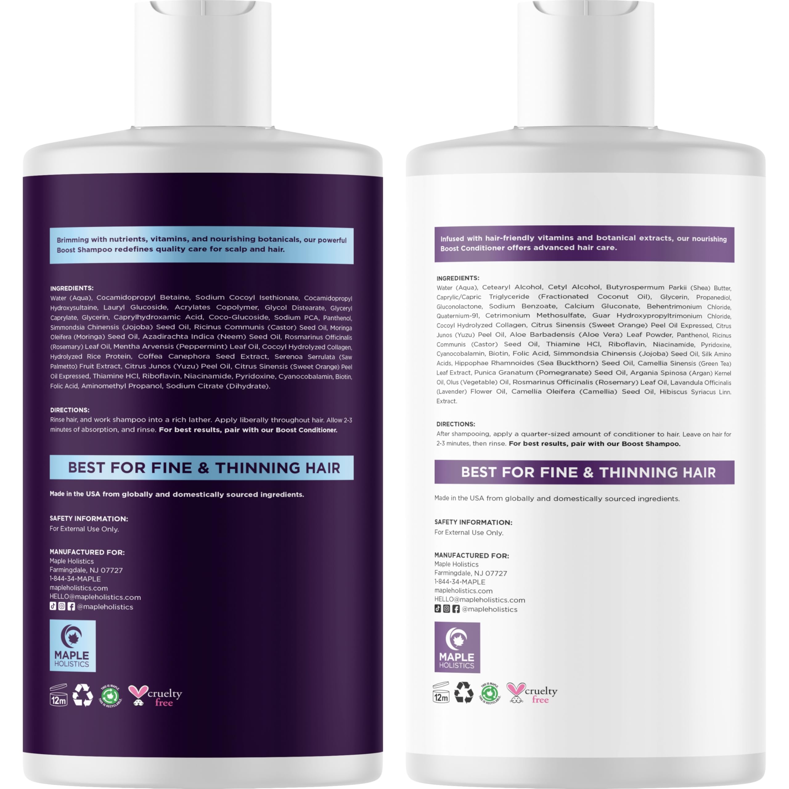 Foto 6 pulgar | Set De Champú Y Acondicionador Maple Holistics Advanced Biotin - Venta Internacional.