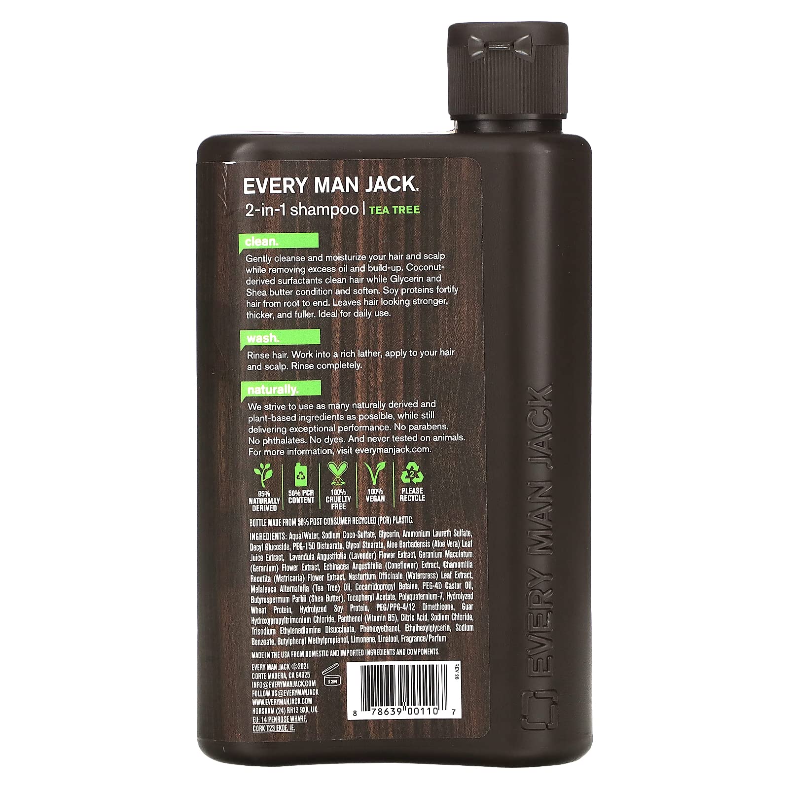 Foto 3 pulgar | Champú Acondicionador 2 En 1 Every Man Jack Tea Tree 400 Ml - Venta Internacional.
