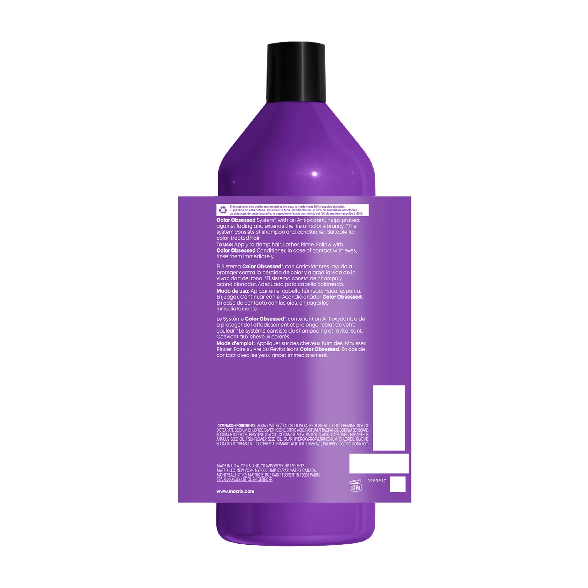 Foto 8 pulgar | Champú Matrix Color Obsessed Antioxidant 1l - Venta Internacional.