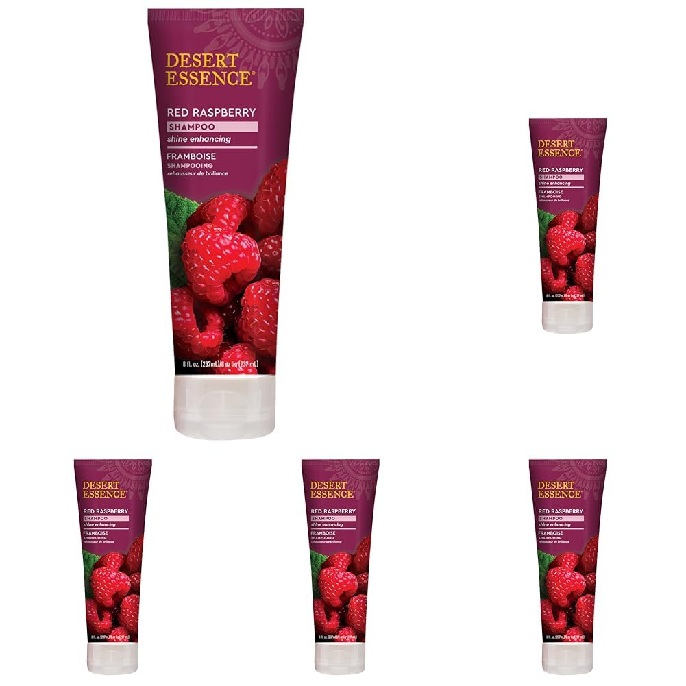 Foto 1 | Champú Desert Essence De Frambuesa Roja, 240 Ml, Paquete De 5 - Venta Internacional.