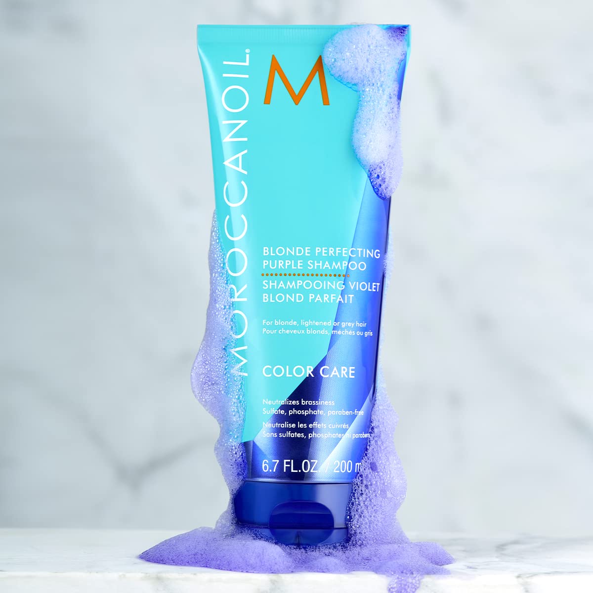 Foto 4 pulgar | Champú Moroccanoil Blonde Perfecting Purple 200 Ml - Venta Internacional.