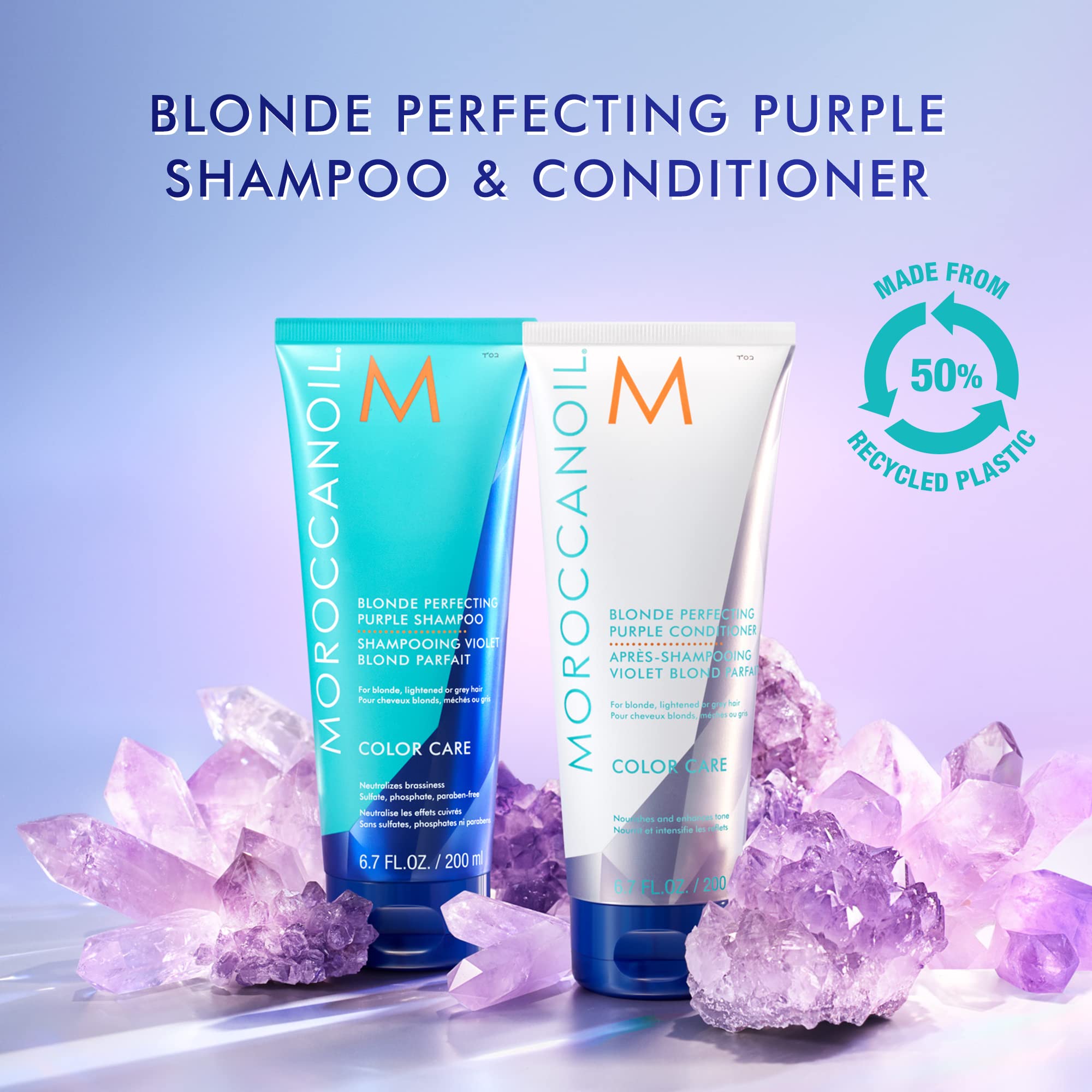 Foto 6 pulgar | Champú Moroccanoil Blonde Perfecting Purple 200 Ml - Venta Internacional.