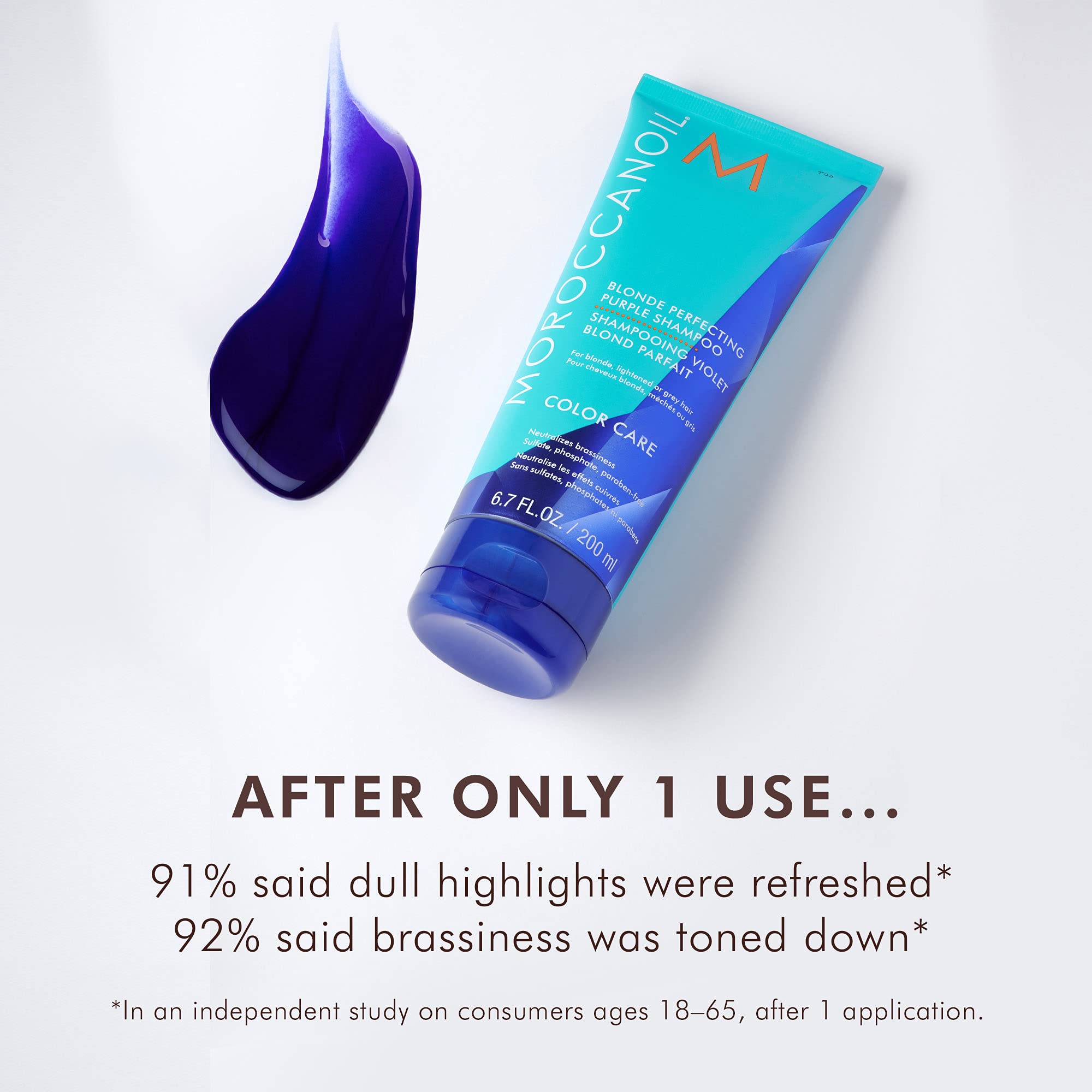 Foto 7 pulgar | Champú Moroccanoil Blonde Perfecting Purple 200 Ml - Venta Internacional.