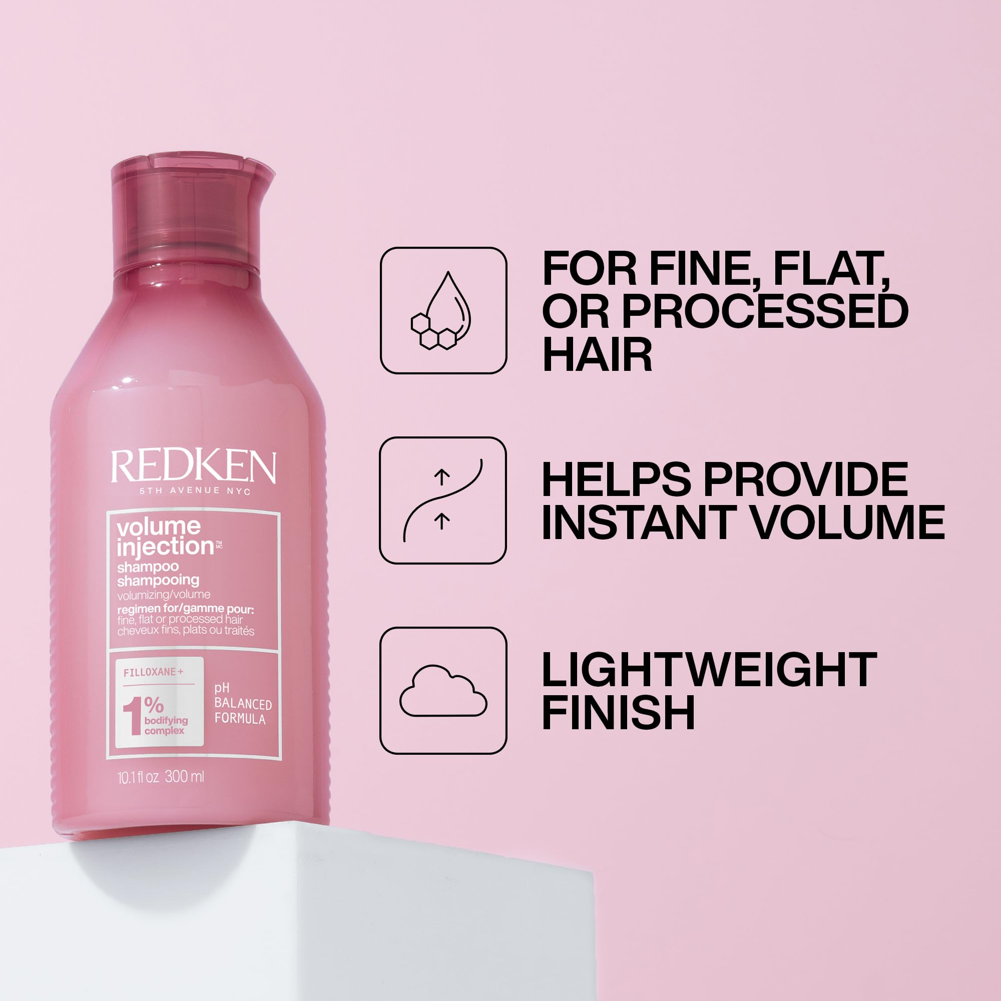 Foto 5 pulgar | Champú Redken Volume Injection Para Cabello Fino 300 Ml - Venta Internacional.
