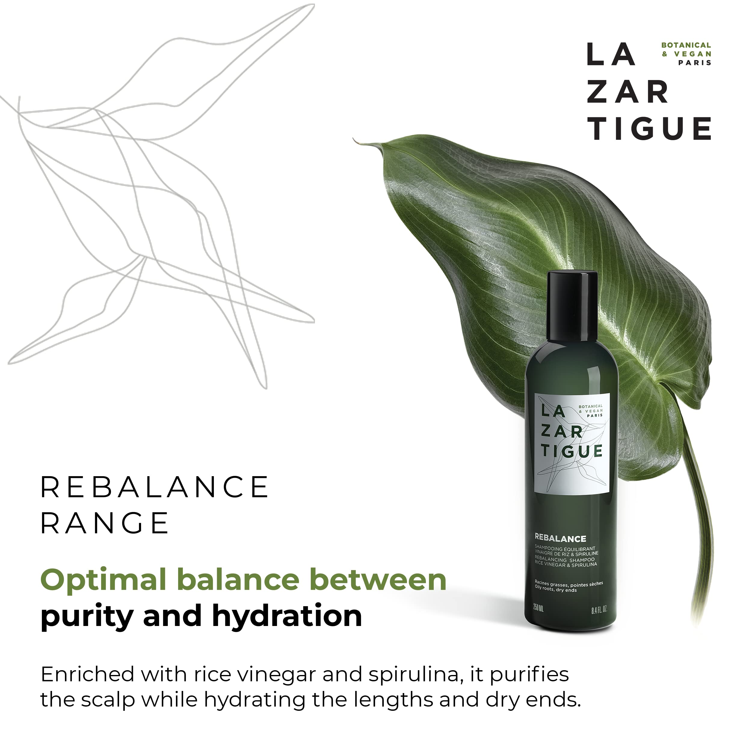 Foto 6 pulgar | Champú Lazartigue Rebalance Con Vinagre De Arroz Y Espirulina 250 Ml - Venta Internacional.