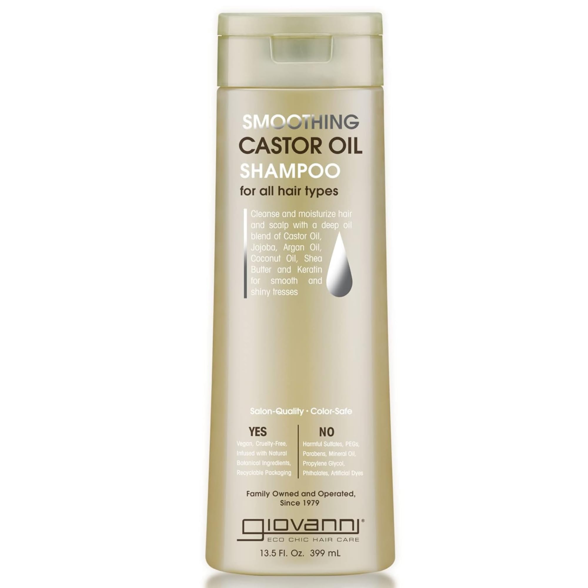 Foto 2 pulgar | Champú Giovanni Aceite De Ricino Suavizante Para Todo Tipo De Cabello, 400 Ml - Venta Internacional.