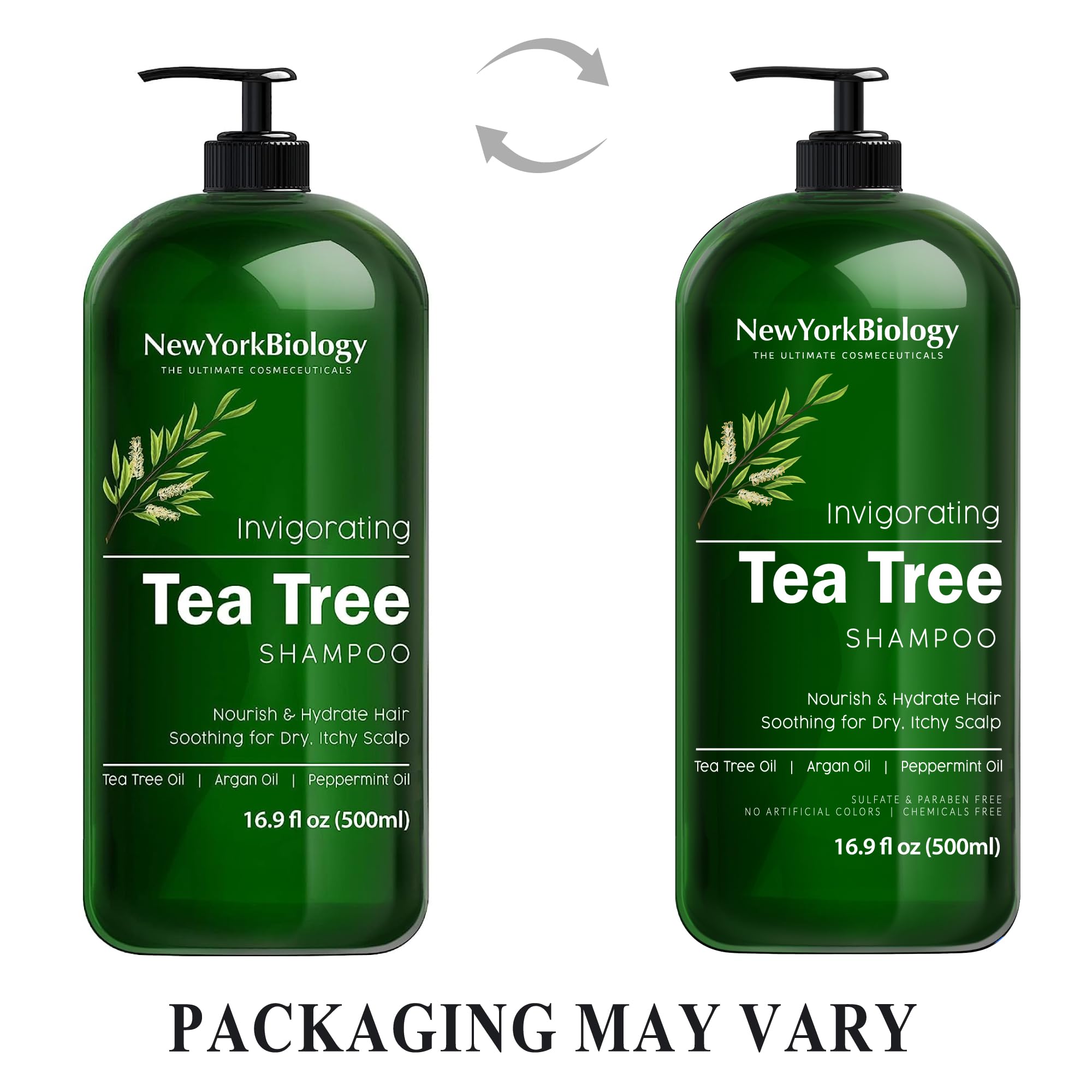 Foto 4 pulgar | Champú New York Biology Tea Tree 500 Ml Para Aliviar La Caspa - Venta Internacional.