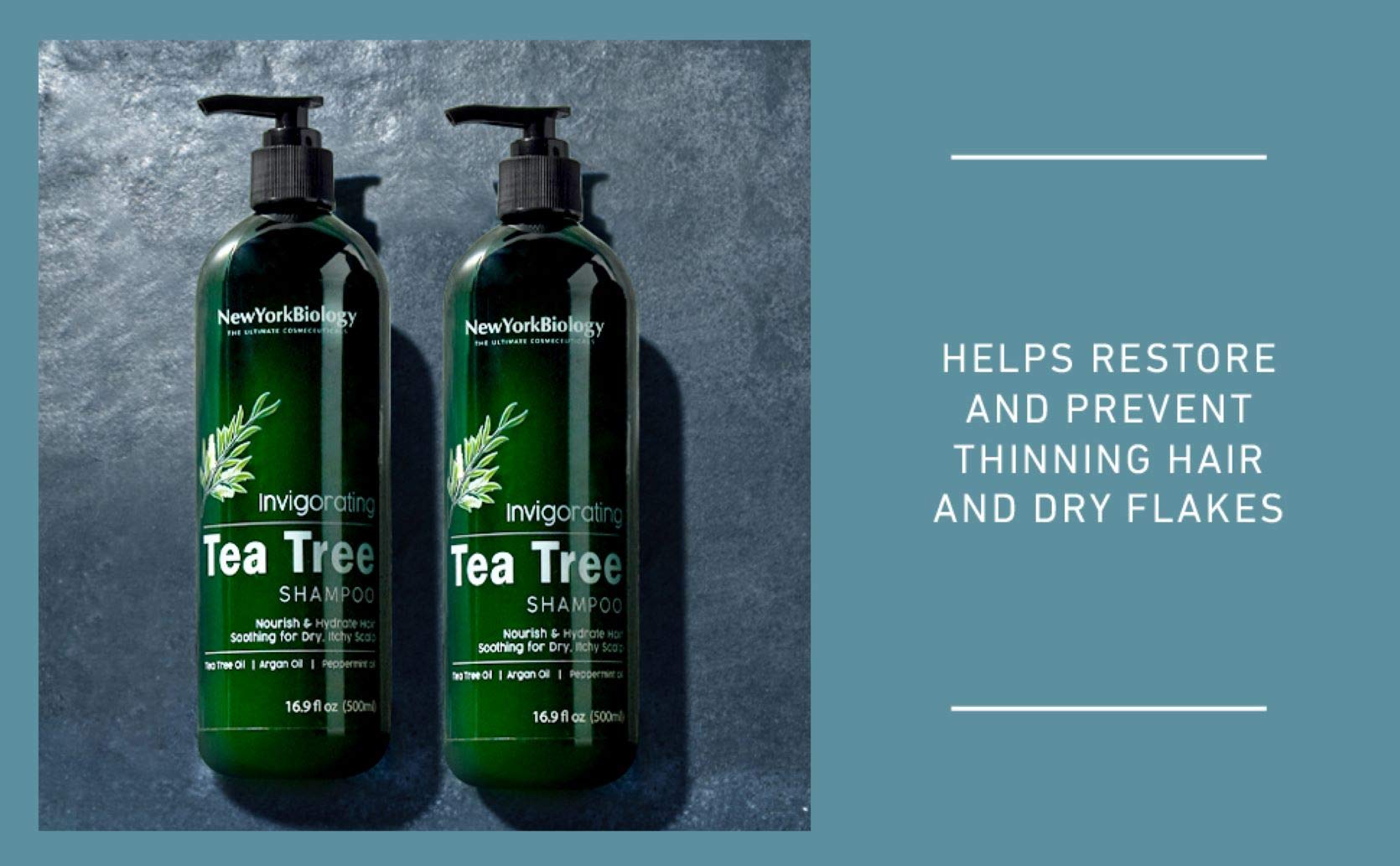 Foto 6 pulgar | Champú New York Biology Tea Tree 500 Ml Para Aliviar La Caspa - Venta Internacional.