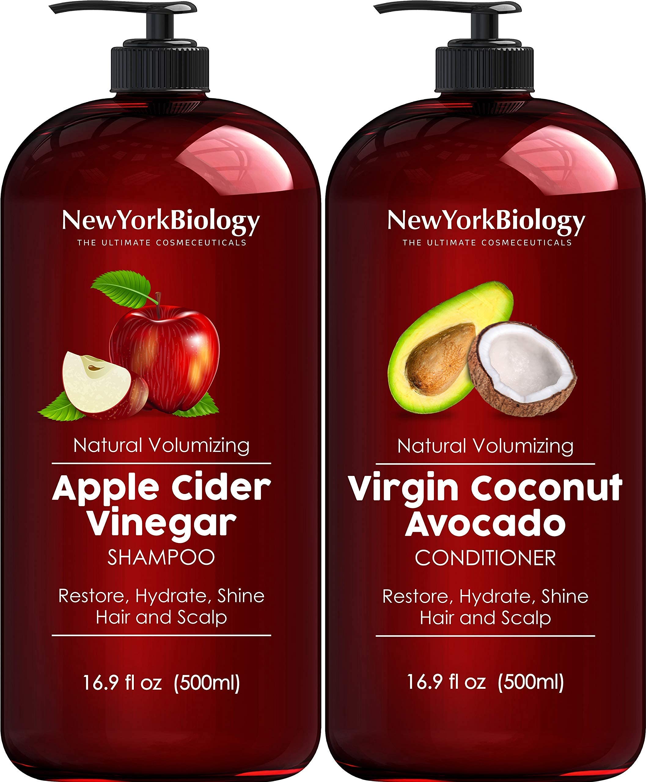 Set De Champú Y Acondicionador New York Biology Con Vinagre De Sidra De Manzana - Venta Internacional.