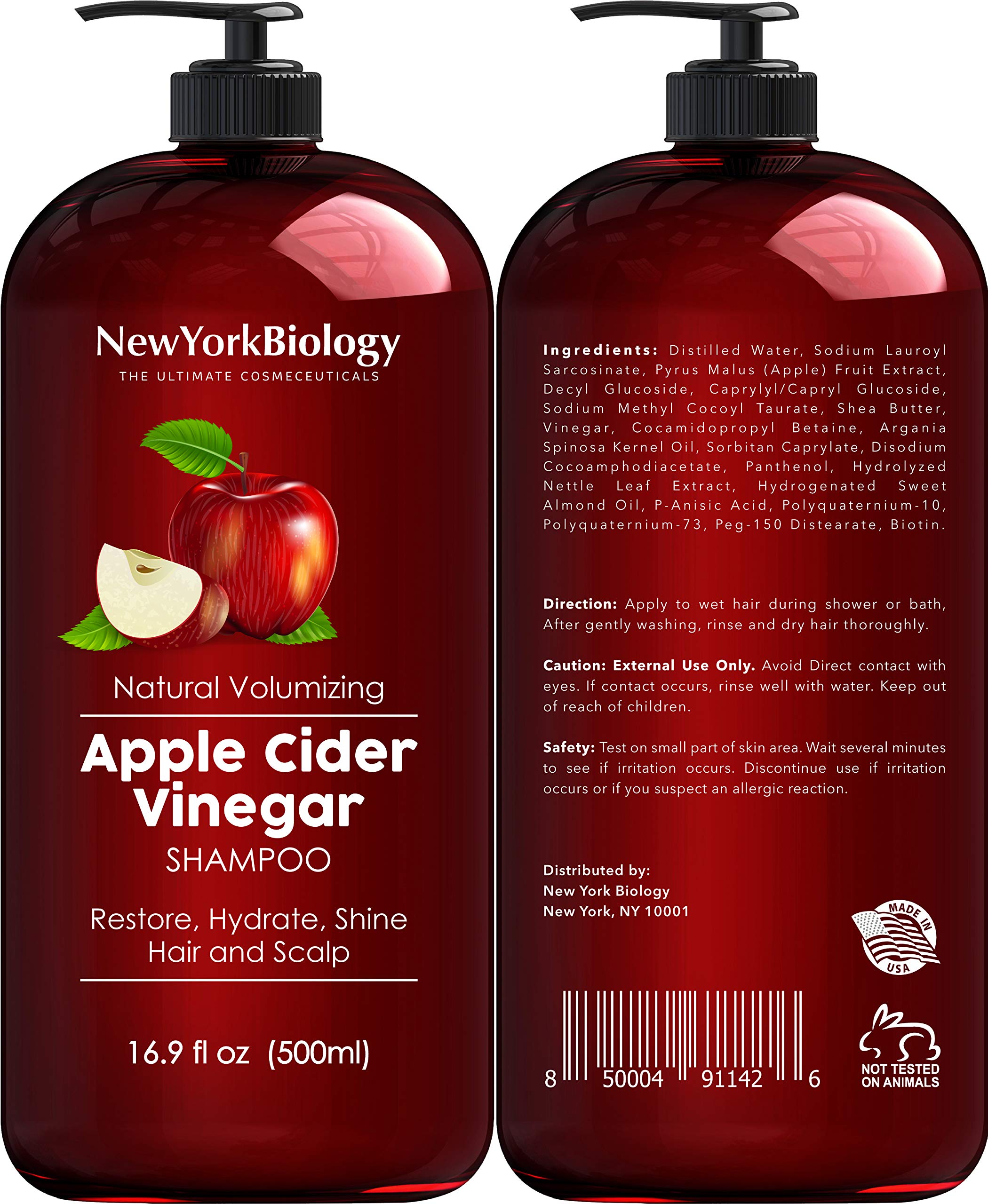 Foto 3 pulgar | Set De Champú Y Acondicionador New York Biology Con Vinagre De Sidra De Manzana - Venta Internacional.
