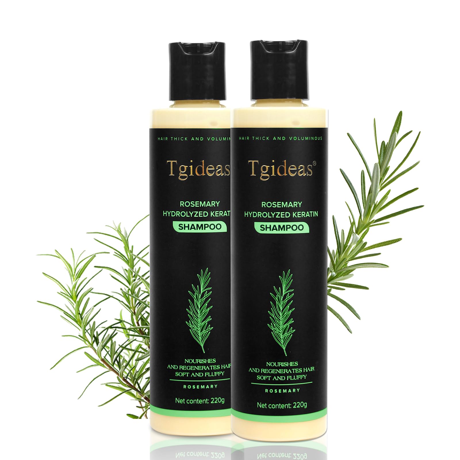 Champú Tgideas Organic Rosemary Para El Crecimiento Del Cabello, 220 Ml, 2 Paquetes - Venta Internacional.