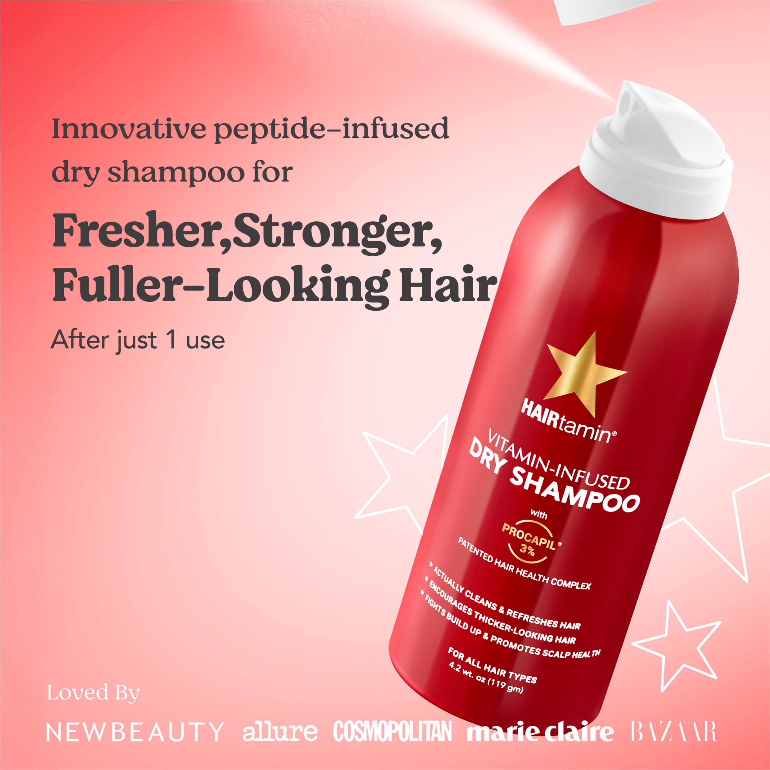 Foto 2 | Champú Seco Hairtamin Vitamin Infused Para Mujer, 150 Ml - Venta Internacional.