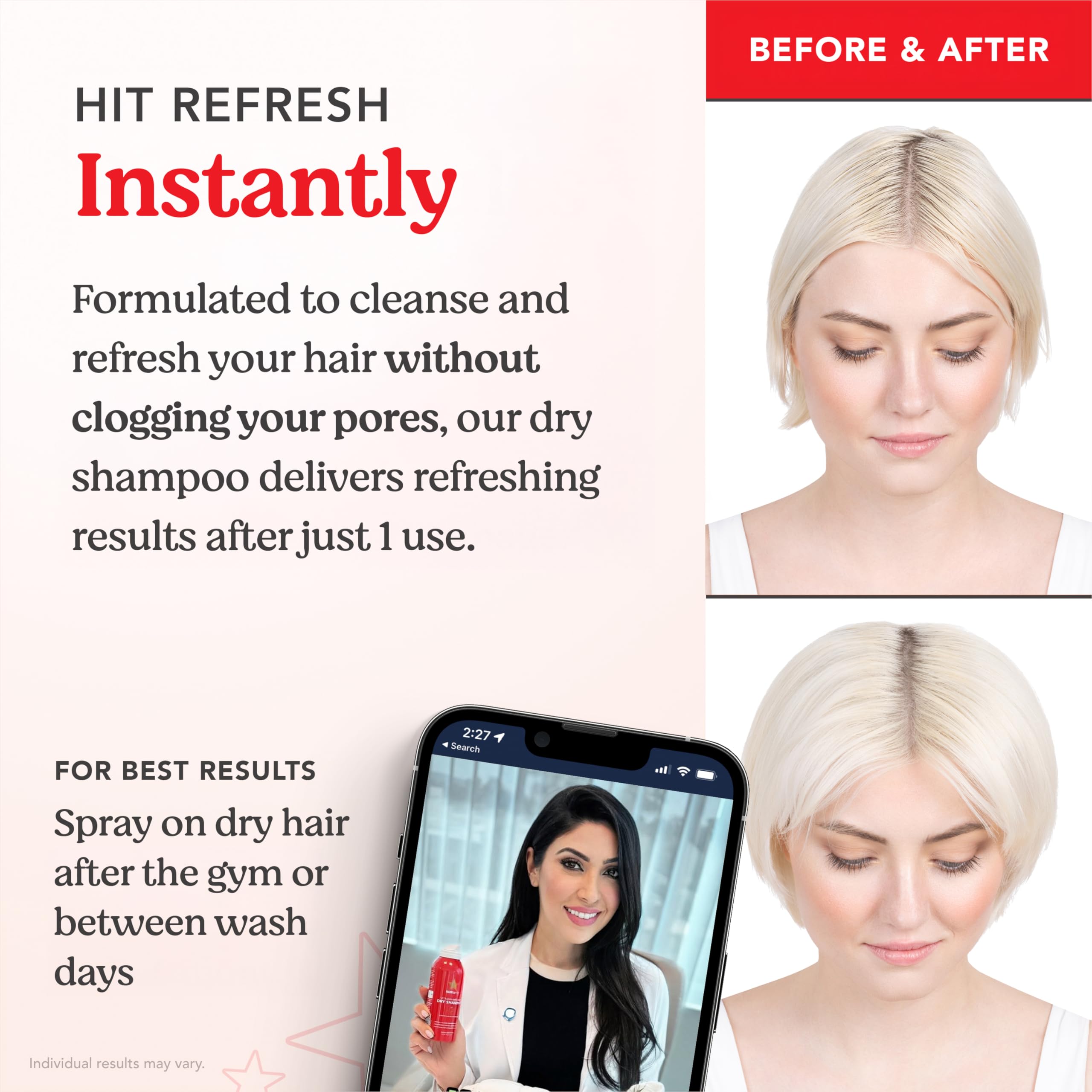 Foto 6 pulgar | Champú Seco Hairtamin Vitamin Infused Para Mujer, 150 Ml - Venta Internacional.