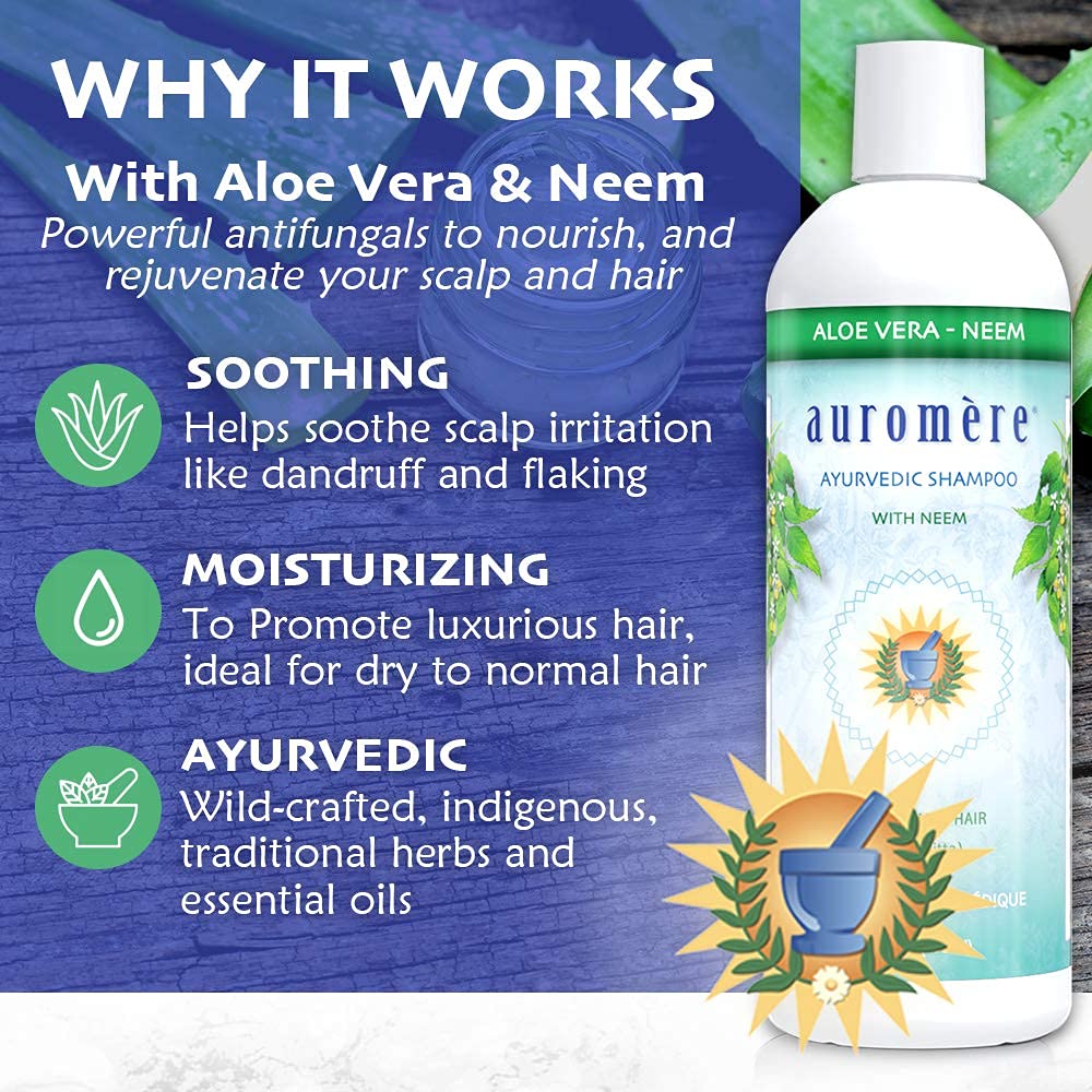 Foto 5 pulgar | Champú Auromere, Aloe Vera, Neem, Vegano, Crueldad, Sin Ogm, 480 Ml - Venta Internacional.