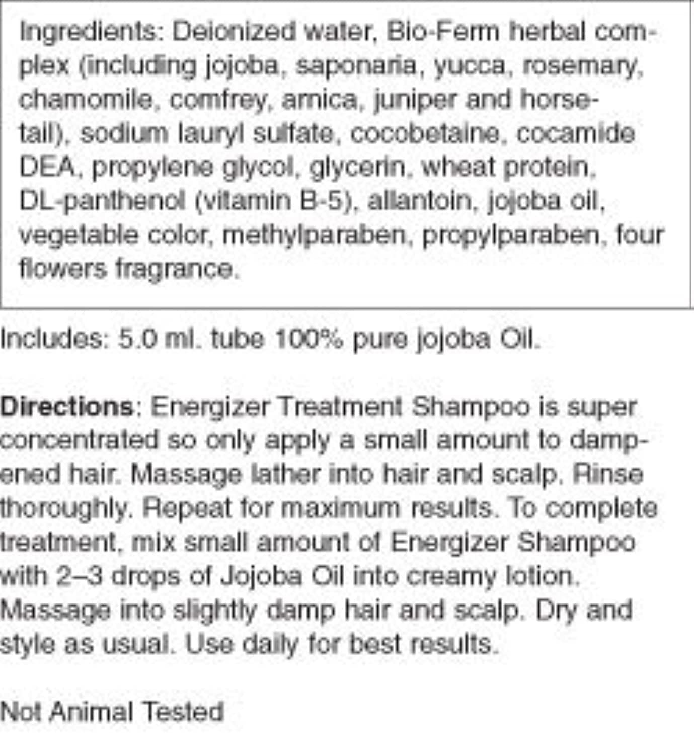 Foto 4 pulgar | Champú Energizer Treatment 120 Ml Con Aceite De Jojoba Para Cabello Y Cuero Cabelludo - Venta Internacional.
