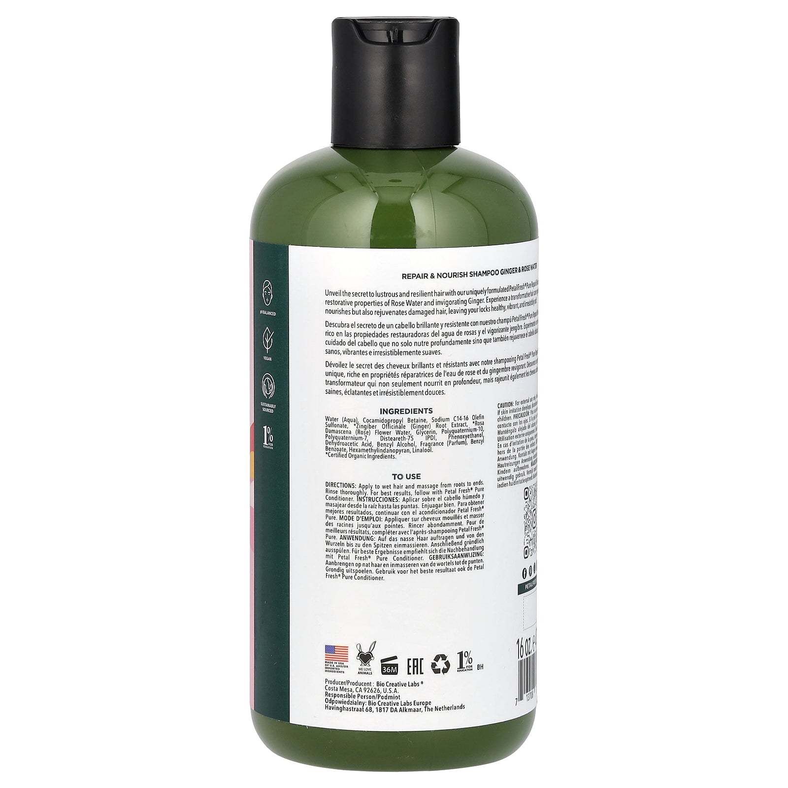 Foto 3 pulgar | Champú Petal Fresh Pure Repair & Nourish Jengibre Y Rosa 475 Ml - Venta Internacional.
