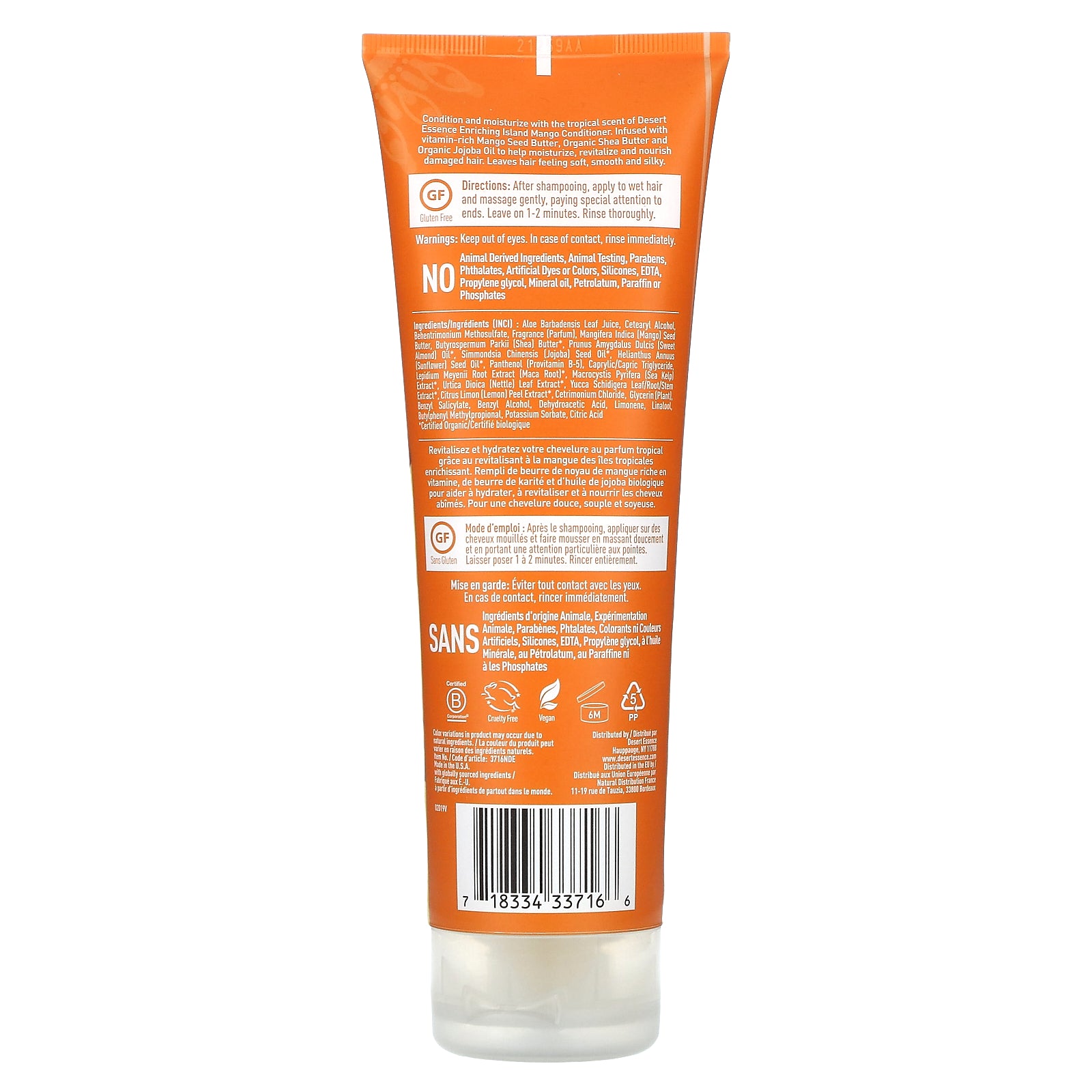 Foto 3 pulgar | Acondicionador Desert Essence Island Mango 237ml - Venta Internacional.