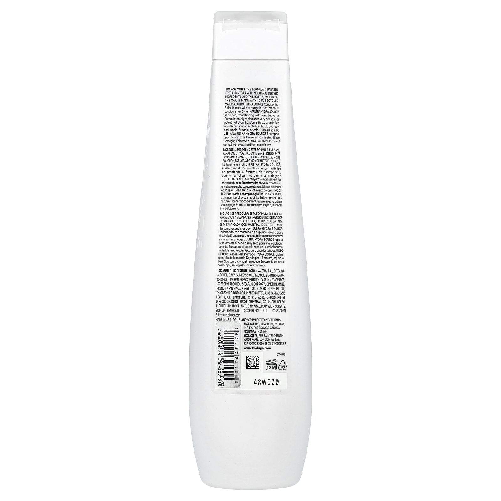Foto 2 | Bálsamo Acondicionador Biolage Ultra Hydra Source Para Cabello Muy Seco - Venta Internacional.