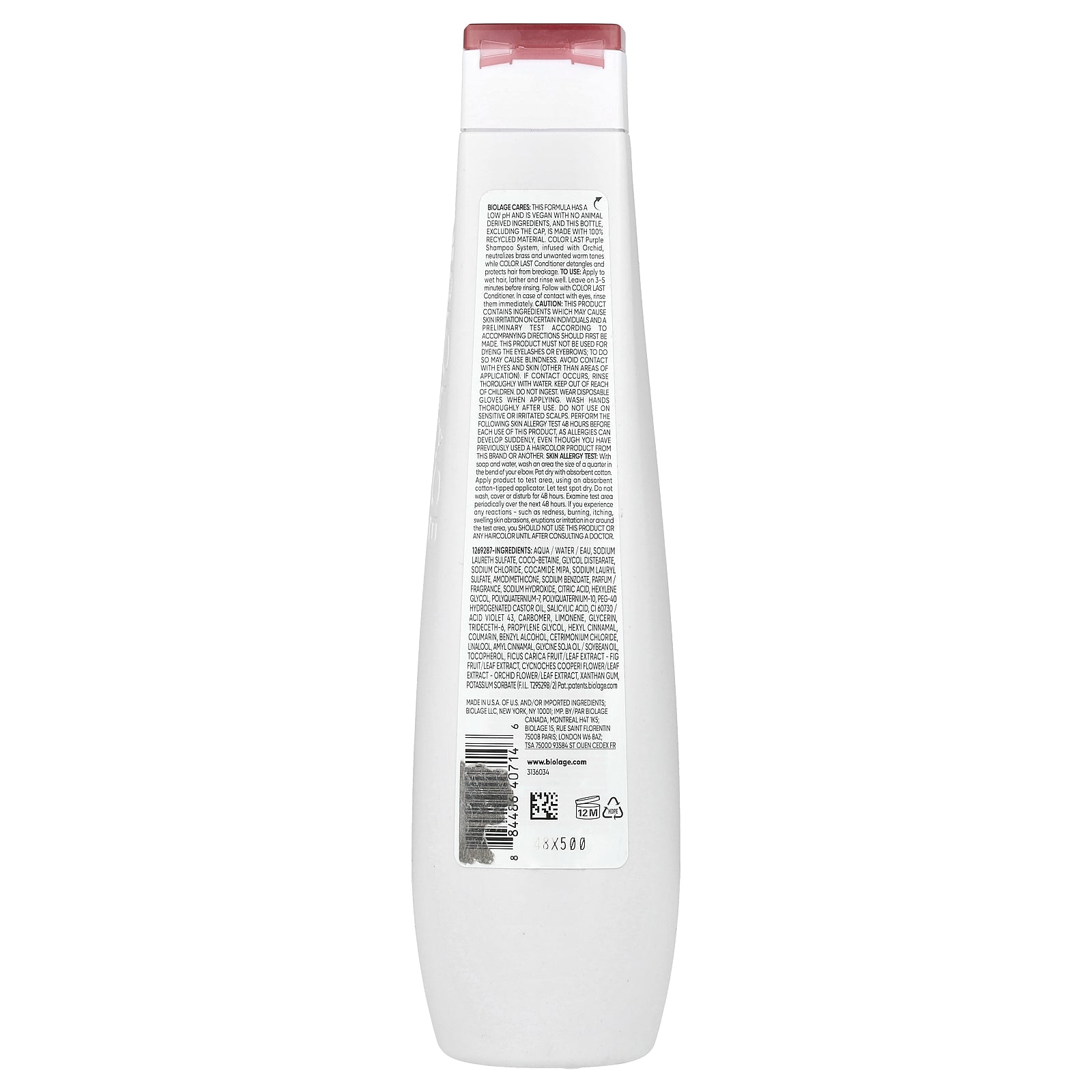 Foto 3 pulgar | Champú Biolage Color Last Purple Para Cabello Rubio 400 Ml - Venta Internacional.