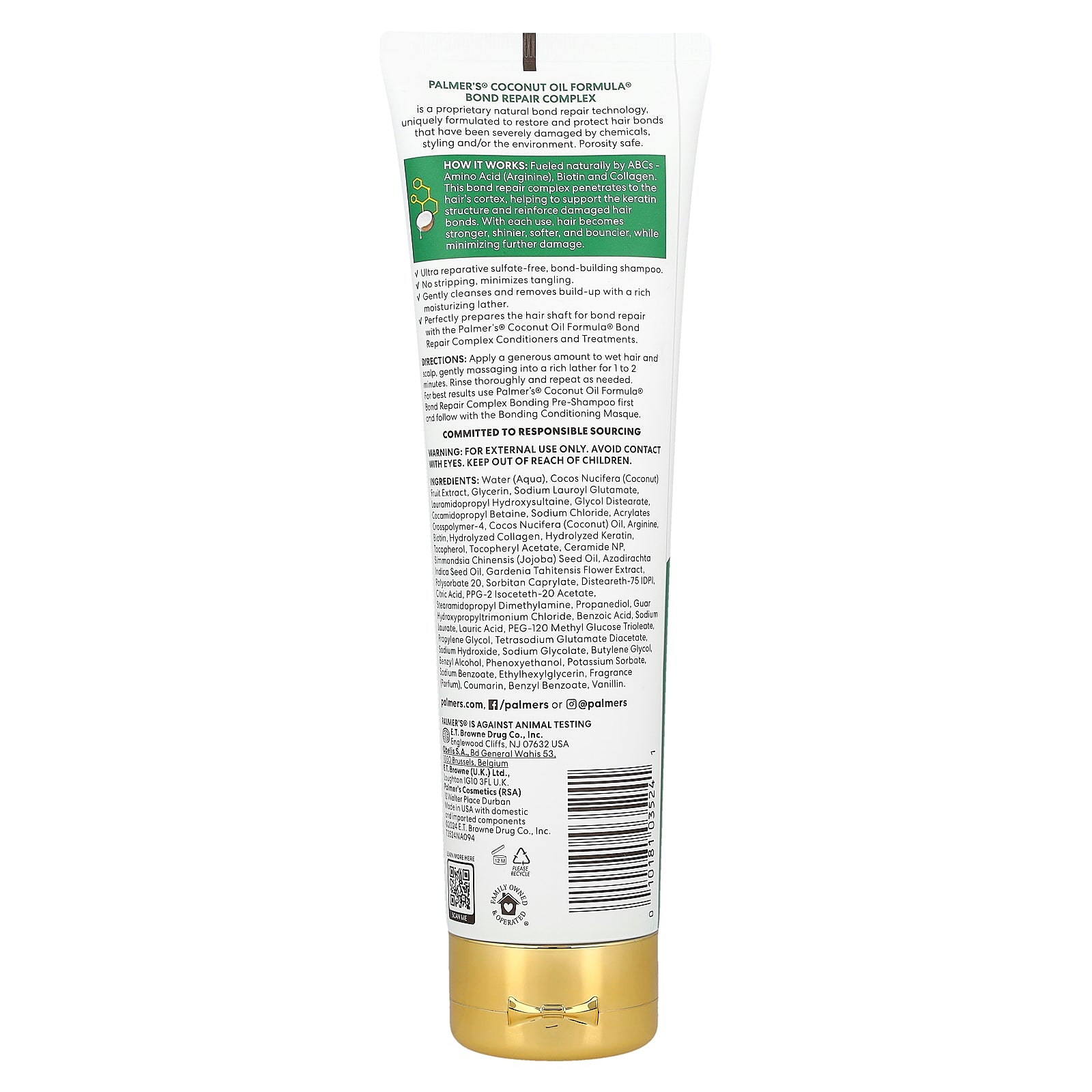 Foto 3 pulgar | Champú Palmer's Coconut Oil Formula Bond Repair 250 Ml - Venta Internacional.