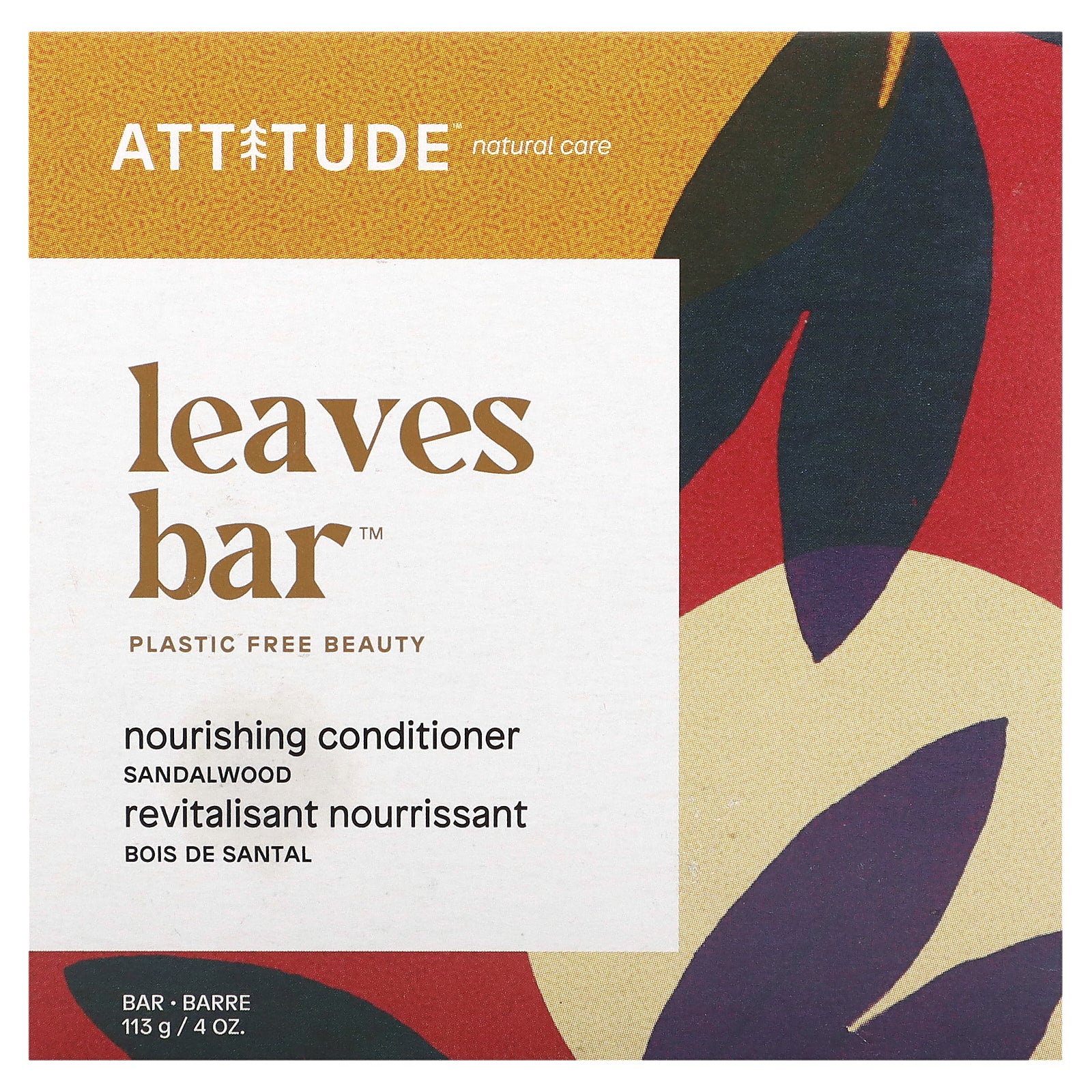 Barra Acondicionadora Attitude Leaves Nourishing Sandalwood 113 G - Venta Internacional.