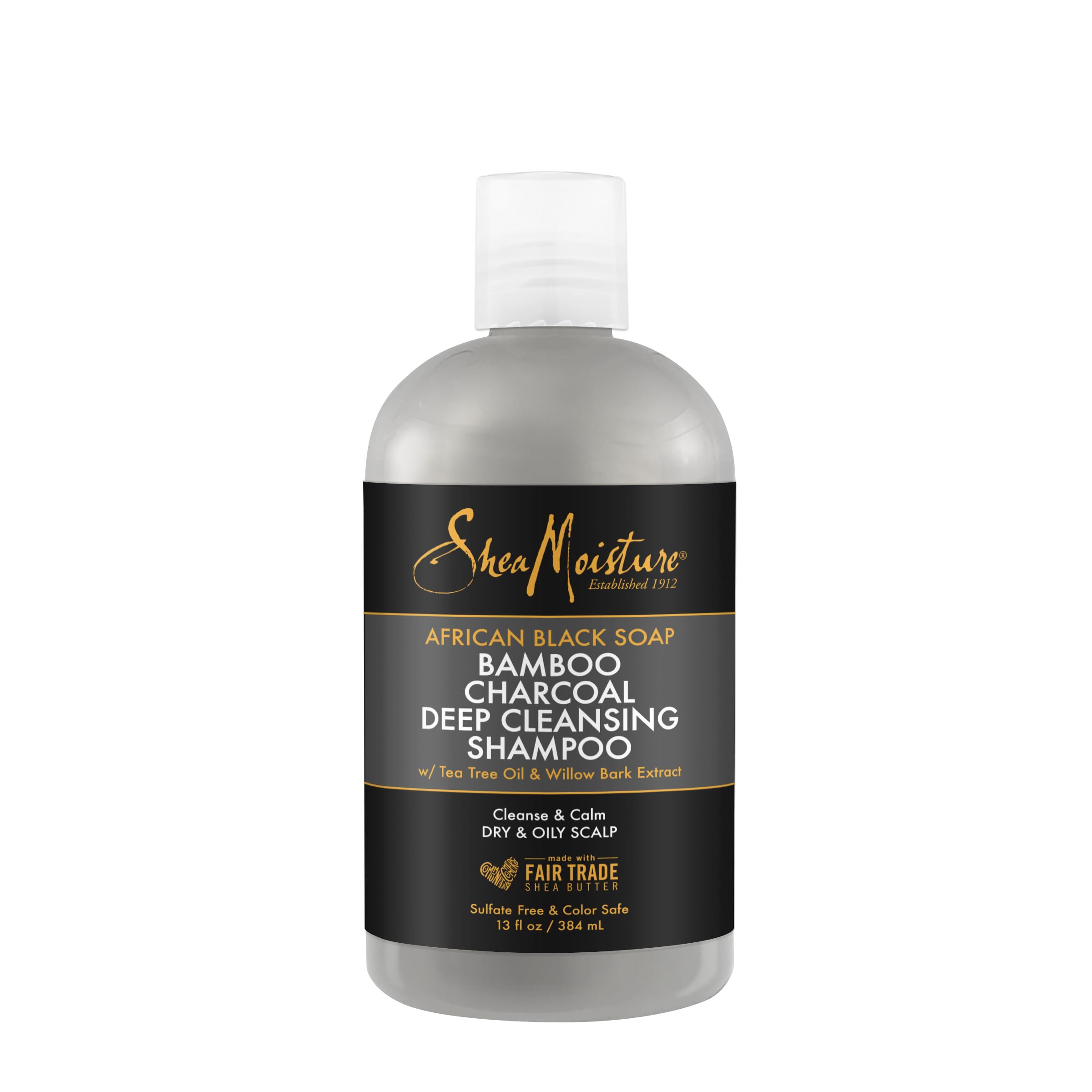 Shampoo Sheamoisture, Jabón Negro Africano, Carbón De Bambú, 384 Ml - Venta Internacional.