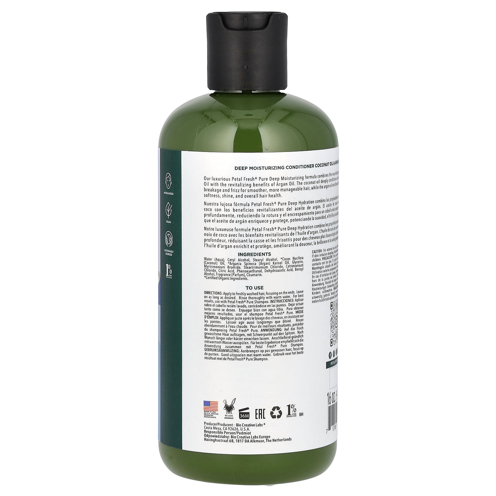 Foto 3 pulgar | Acondicionador Petal Fresh Pure Hidratante Profundo, 475 Ml, Aceite De Coco Y Argán - Venta Internacional.