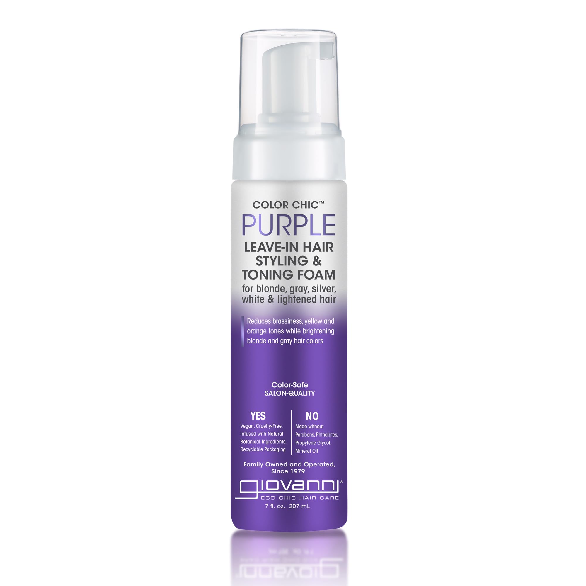 Espuma Para Peinar Y Tonificar El Cabello Giovanni Color Chic Purple 200 Ml - Venta Internacional.