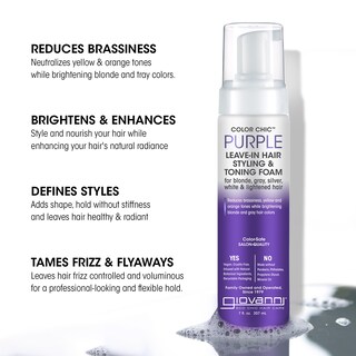Foto 2 | Espuma Para Peinar Y Tonificar El Cabello Giovanni Color Chic Purple 200 Ml - Venta Internacional.