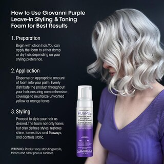 Foto 6 | Espuma Para Peinar Y Tonificar El Cabello Giovanni Color Chic Purple 200 Ml - Venta Internacional.
