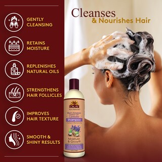 Foto 2 | Shampoo Okay Black Con Aceite De Ricino Jamaicano Y Lavanda 355 Ml - Venta Internacional.
