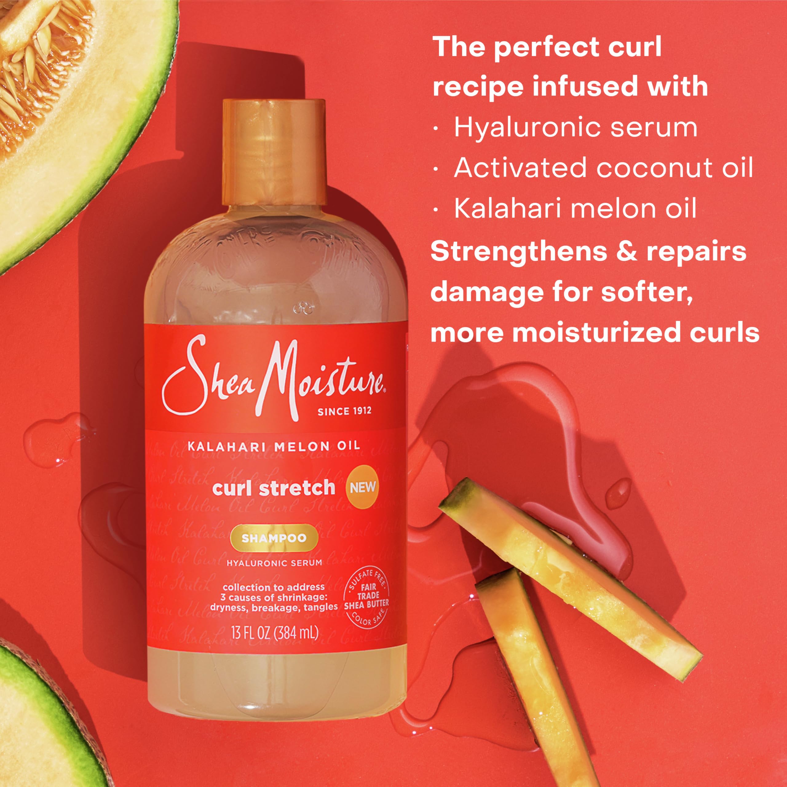 Foto 8 pulgar | Champú Sheamoisture Curl Stretch, Aceite De Melón Kalahari, 384 Ml - Venta Internacional.