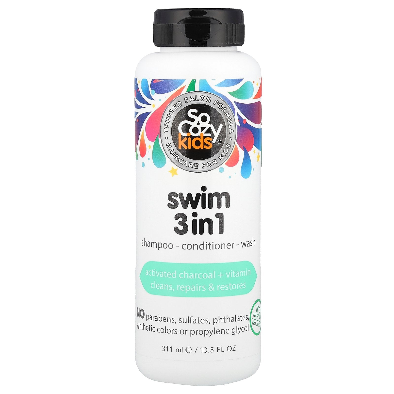 Champú, Acondicionador Y Jabón Socozy Kids Swim 3 En 1 311 Ml - Venta Internacional.