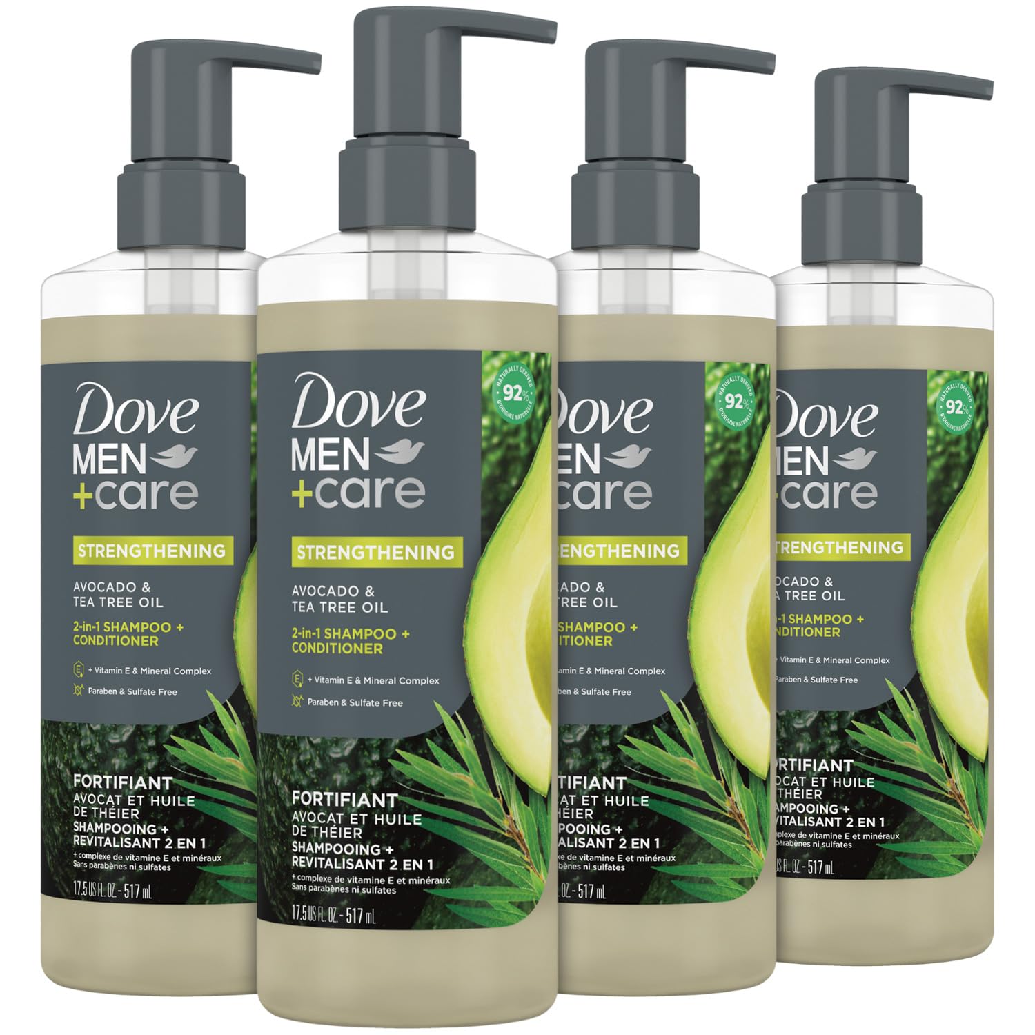 Foto 1 | Champú Y Acondicionador Dove Men+ Care Aguacate & Tea Tree 500 Ml - Venta Internacional.