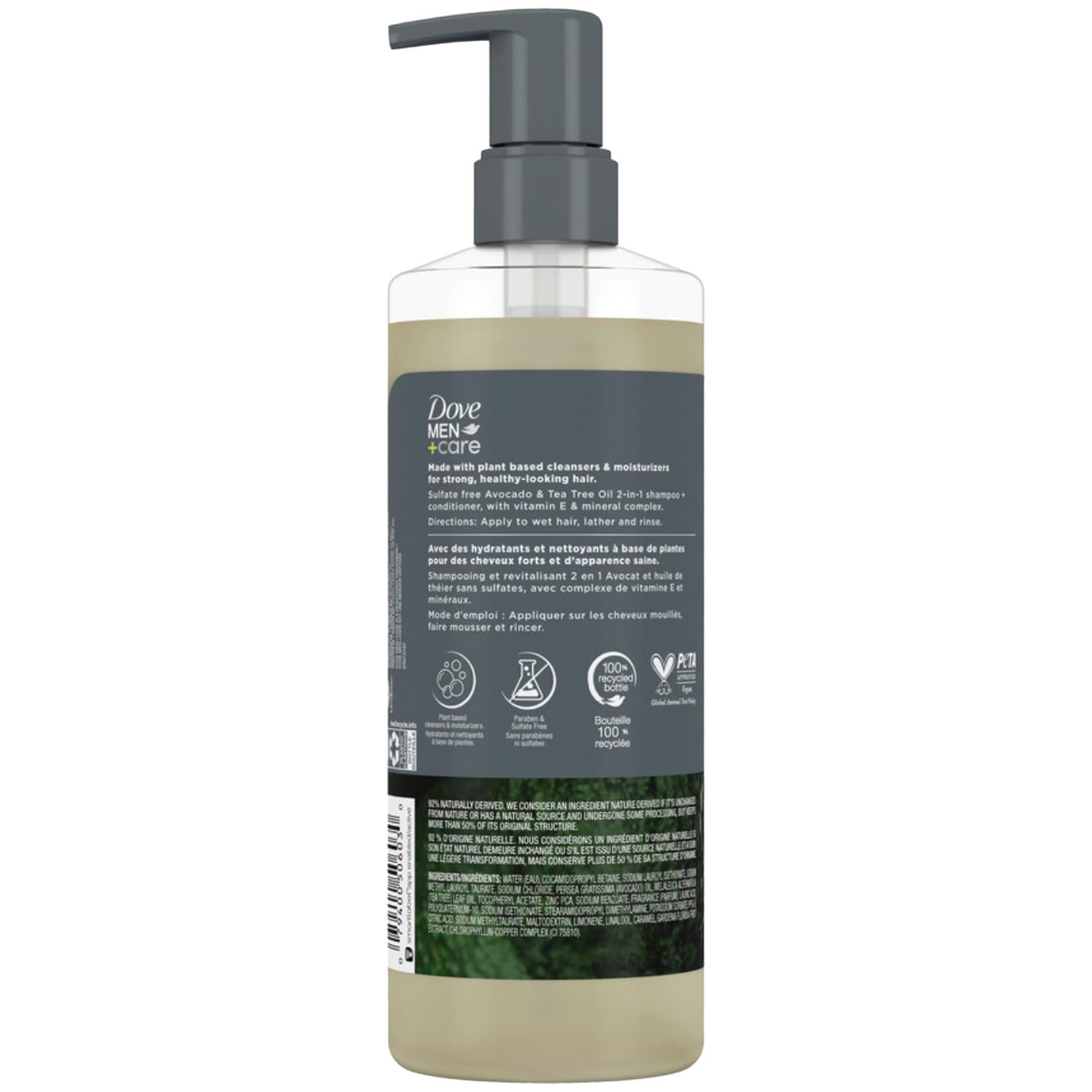 Foto 2 | Champú Y Acondicionador Dove Men+ Care Aguacate & Tea Tree 500 Ml - Venta Internacional.