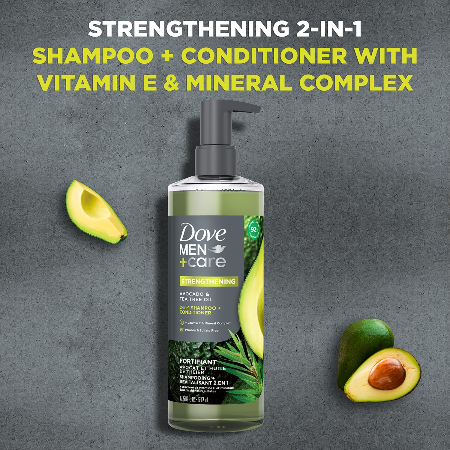 Foto 5 | Champú Y Acondicionador Dove Men+ Care Aguacate & Tea Tree 500 Ml - Venta Internacional.