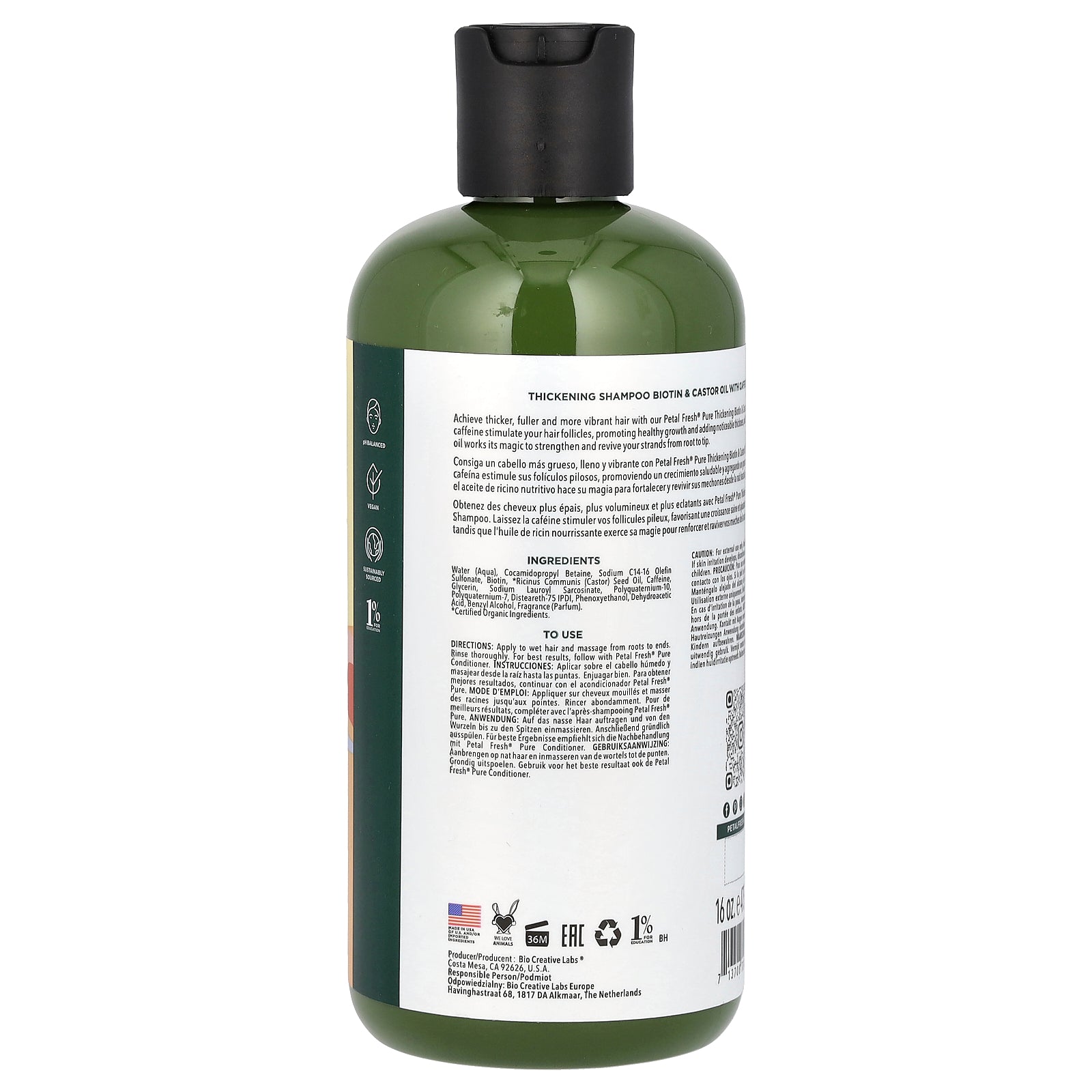 Foto 3 pulgar | Champú Petal Fresh Pure  Espesante  Biotina Y Aceite De Ricino  475 Ml - Venta Internacional.