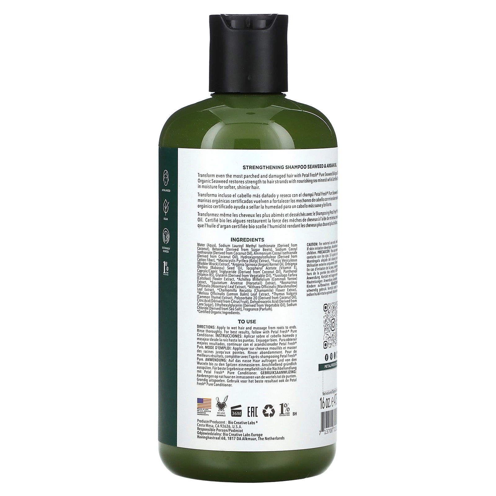 Foto 3 pulgar | Champú Petal Fresh Strengthening Con Aceite De Argán Y Algas  475 Ml - Venta Internacional.