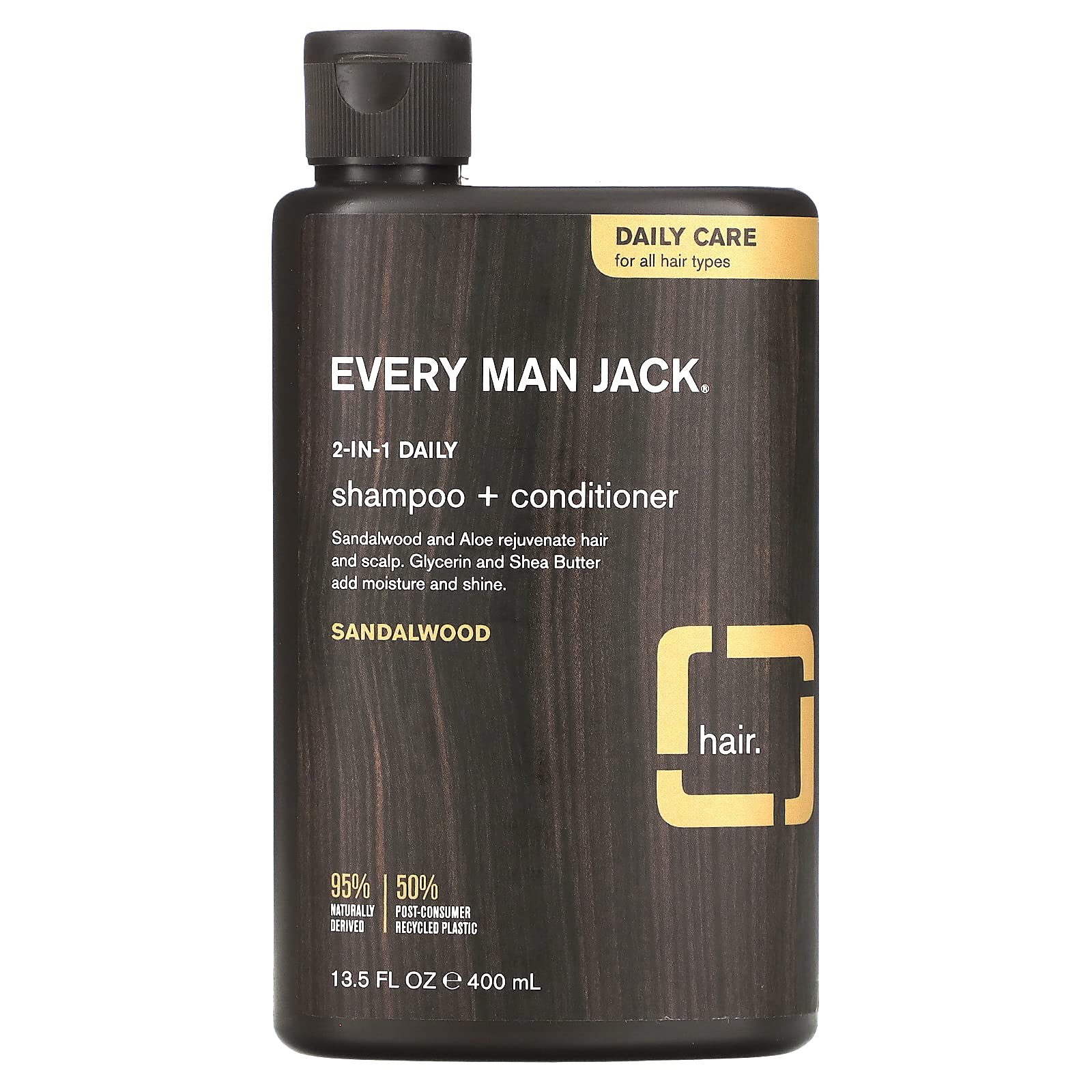 Foto 2 pulgar | Champú+acondicionador Every Man Jack Daily Sandalwood 400 Ml - Venta Internacional.