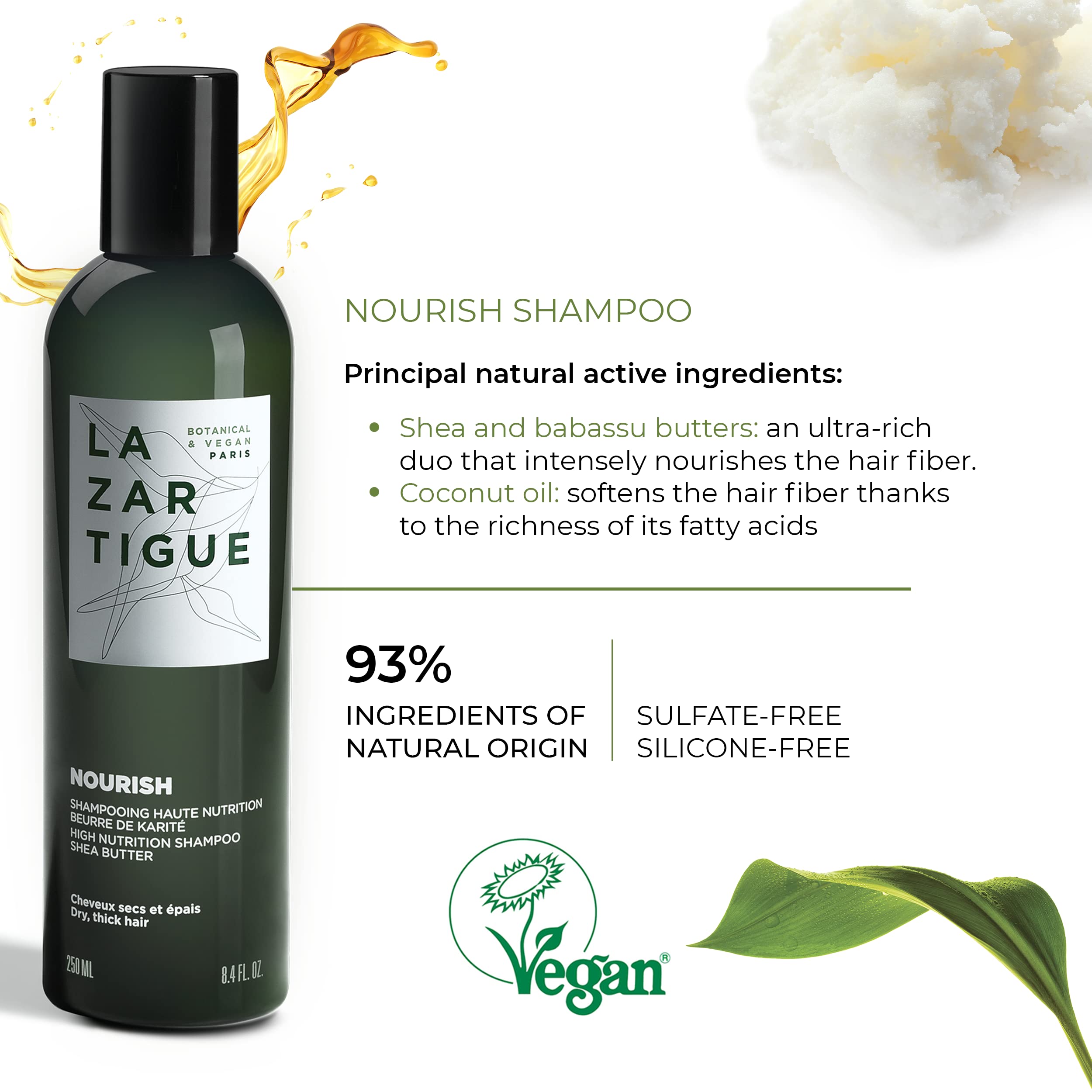 Foto 5 pulgar | Champú Lazartigue Nourish 250 ml - Venta Internacional