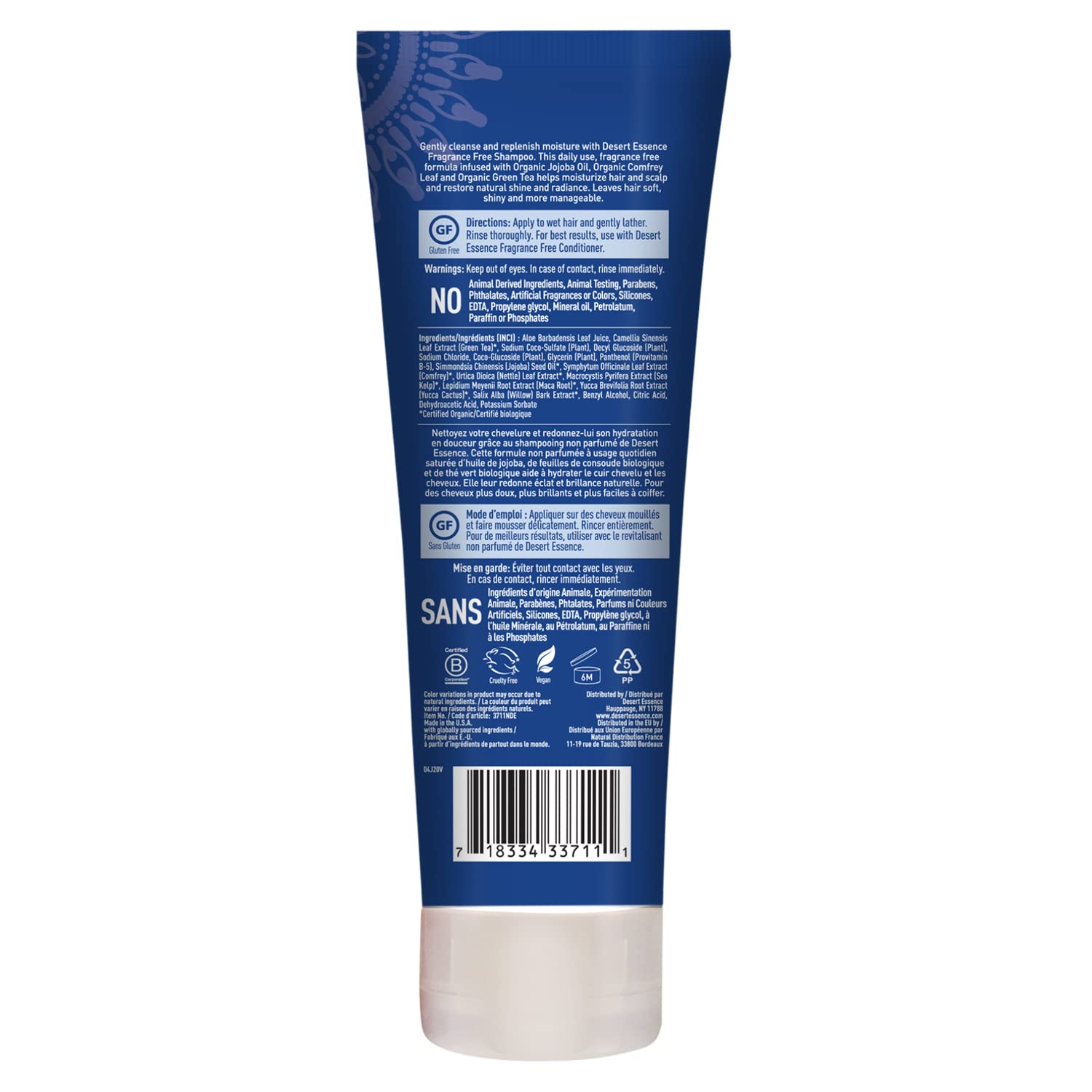 Foto 3 pulgar | Champú Orgánico Desert Essence  Sin Fragancia  240 Ml  Paquete De 2 - Venta Internacional.