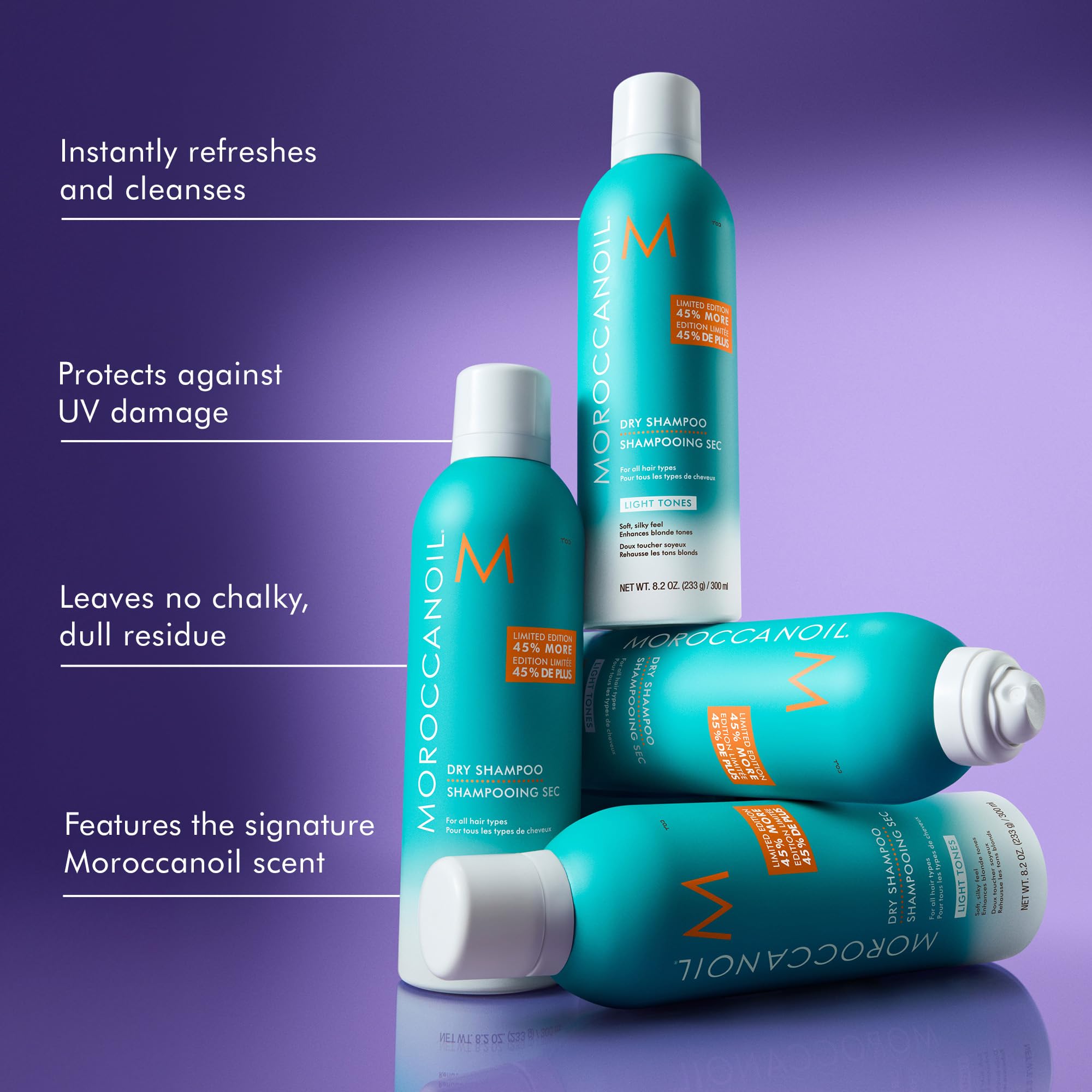 Foto 4 pulgar | Champú Seco Moroccanoil Jumbo Light Tones 300 Ml - Venta Internacional.
