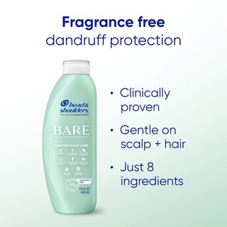 Foto 2 | Champú Head & Shoulders Bare Para Cuero Cabelludo Sensible A La Caspa 400 Ml - Venta Internacional.