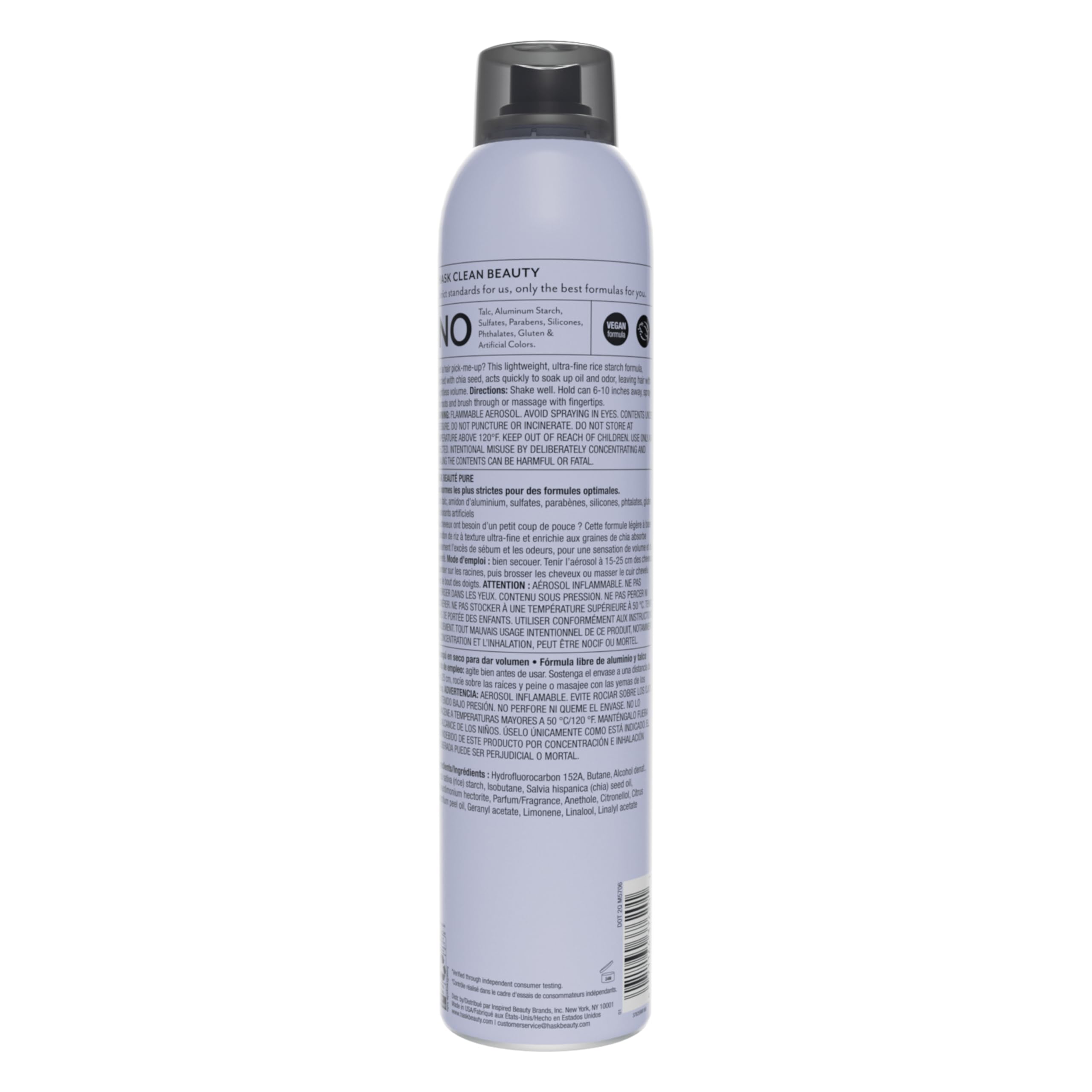 Foto 6 pulgar | Champú Seco Hask  Voluminizador De Semillas De Chía  240 Ml  Absorbe El Aceite - Venta Internacional.