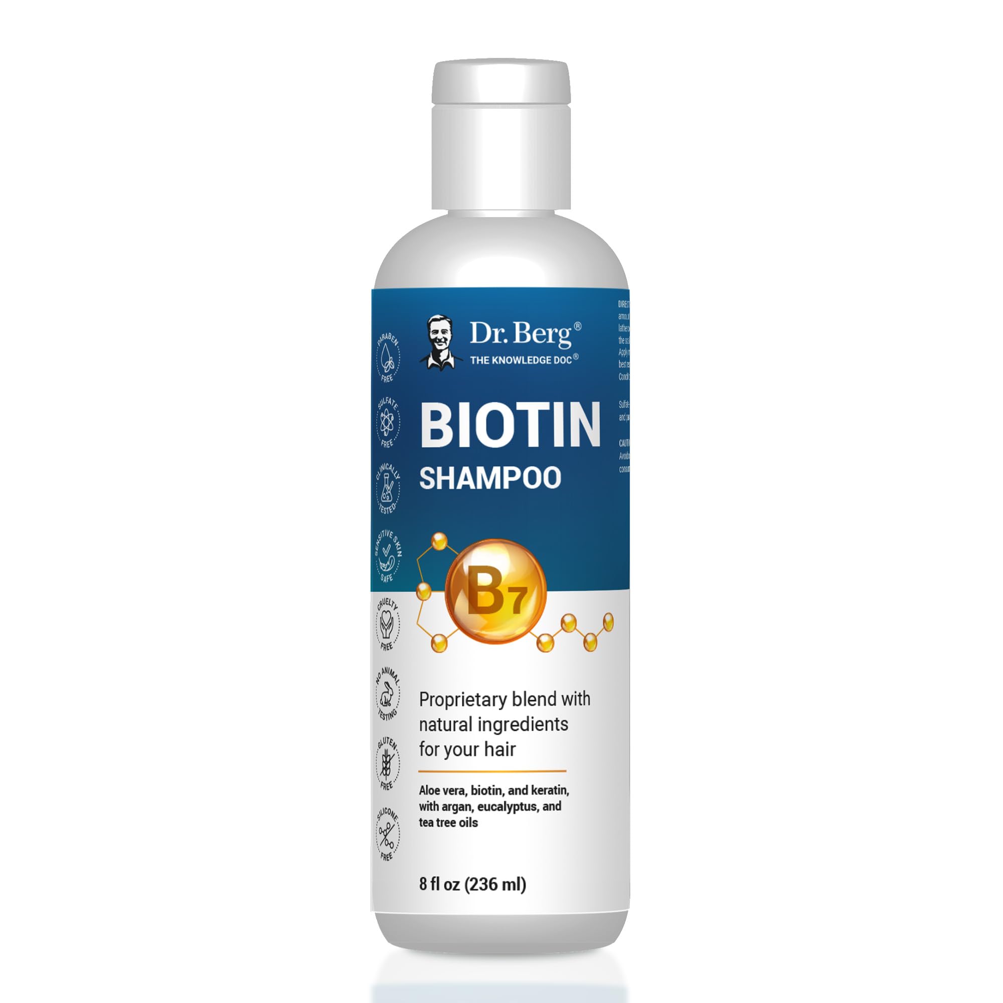 Champú Dr. Berg Biotin Para Hombres Y Mujeres  240 Ml  Sin Parabenos - Venta Internacional.