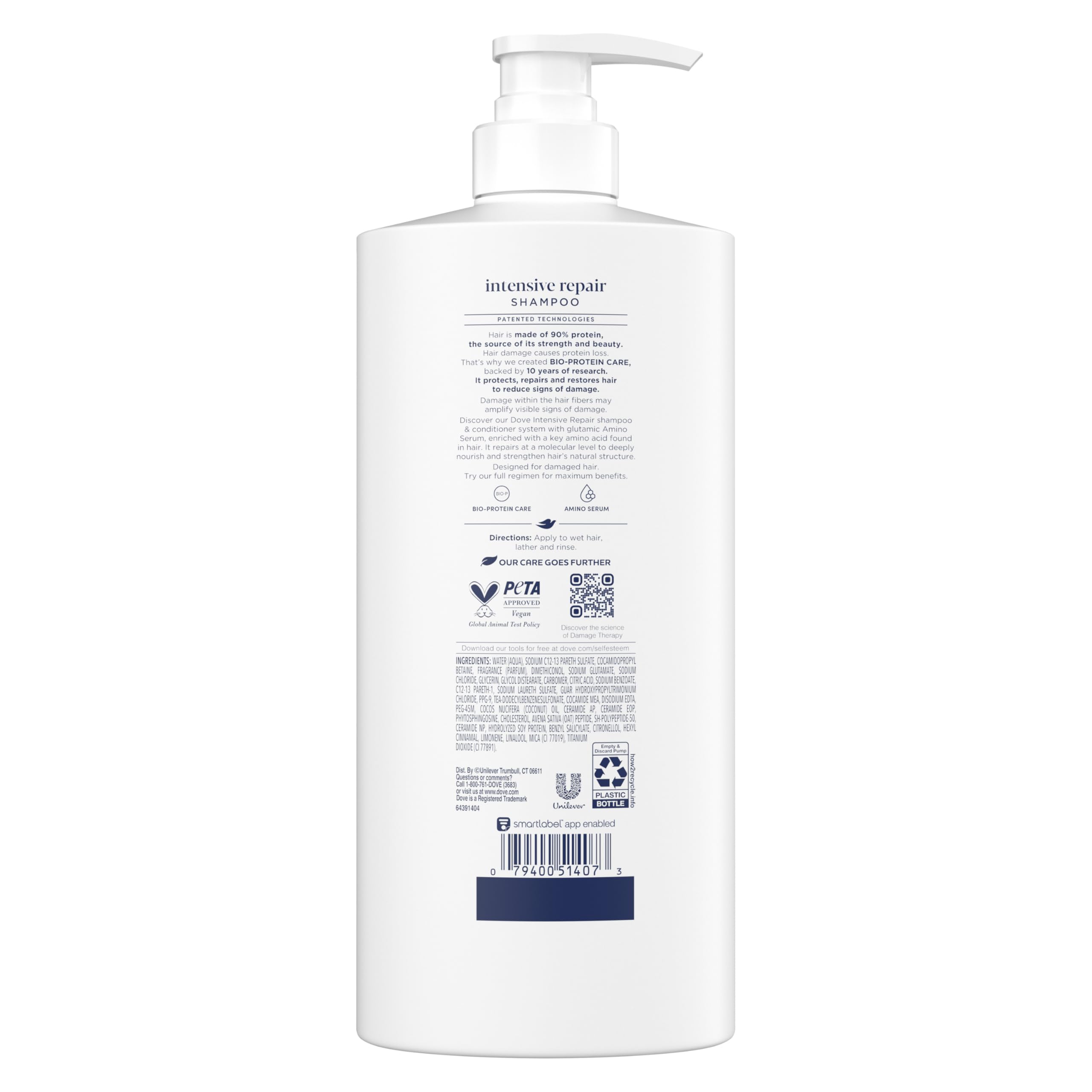 Foto 3 pulgar | Champú Dove Intensive Repair Para Cabello Dañado  828 Ml  Paquete De 4 - Venta Internacional.