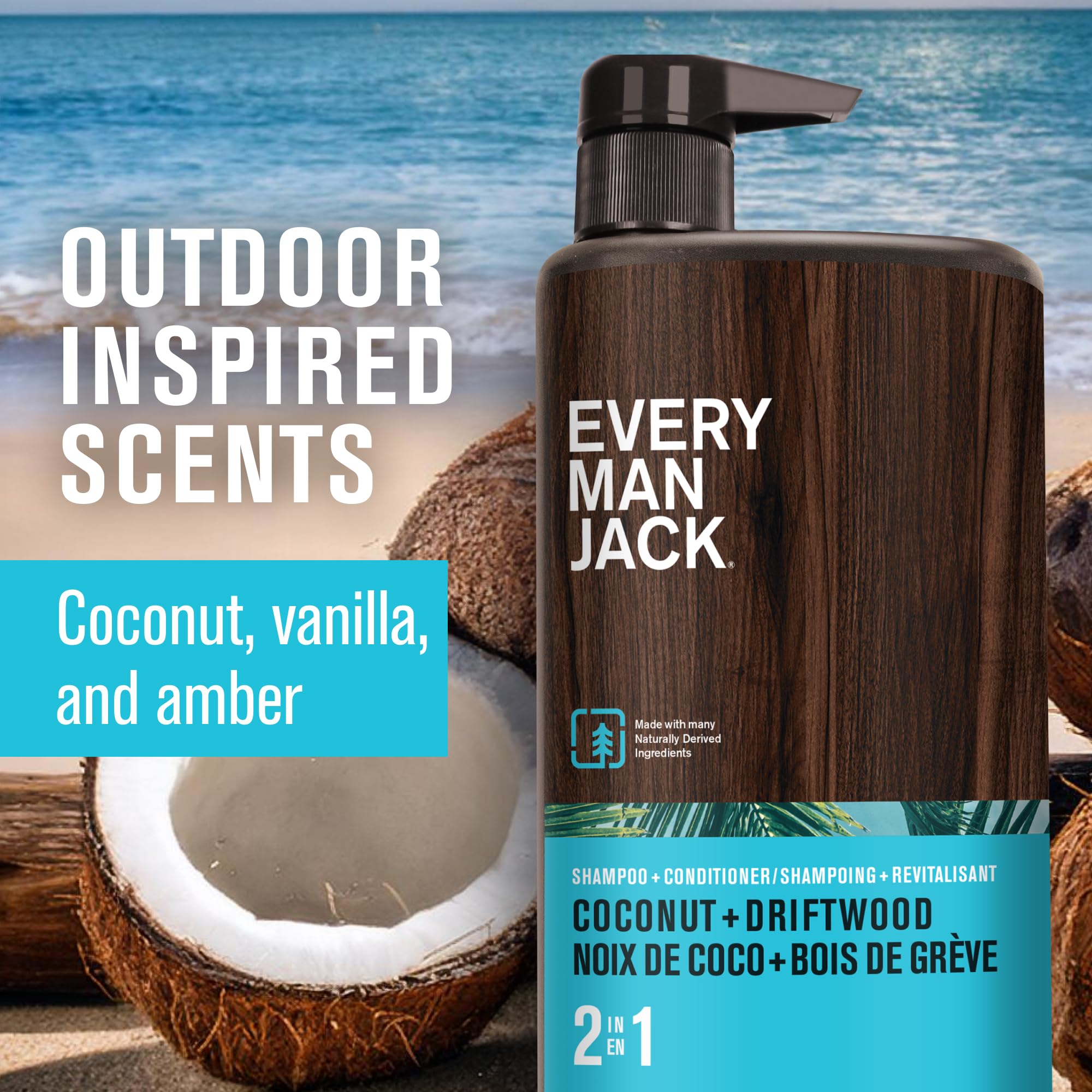 Foto 4 pulgar | Champú Y Acondicionador Every Man Jack Coconut 700 Ml - Venta Internacional.