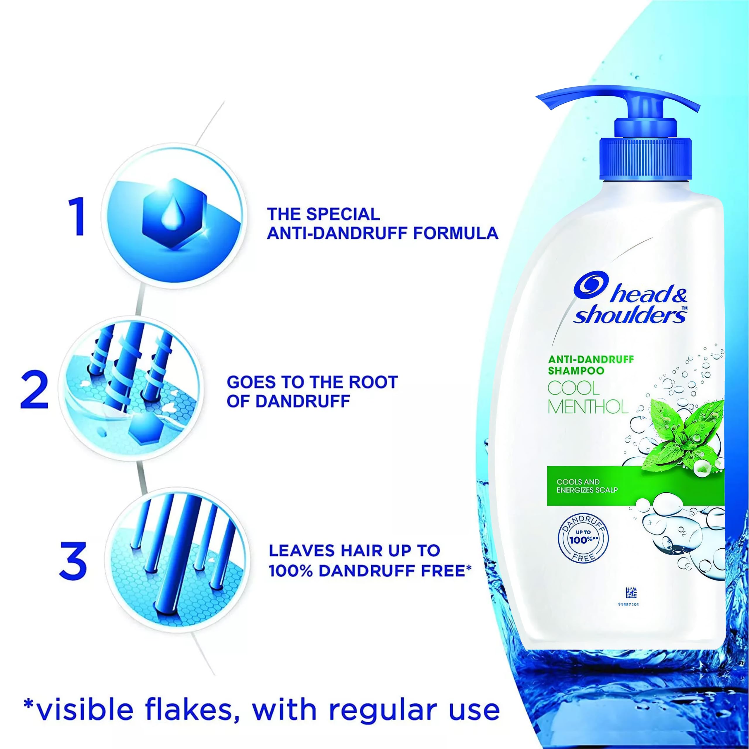Foto 5 pulgar | Champú Head & Shoulders Anticaspa Cool Menthol 650 Ml X 2 - Venta Internacional.