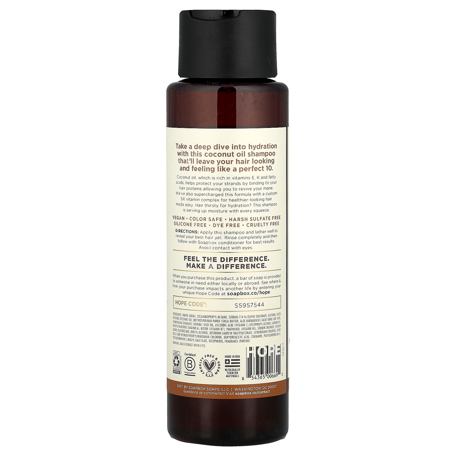 Foto 2 | Shampoo Soapbox Coconut Oil Moisture & Nourish 473 Ml - Venta Internacional.